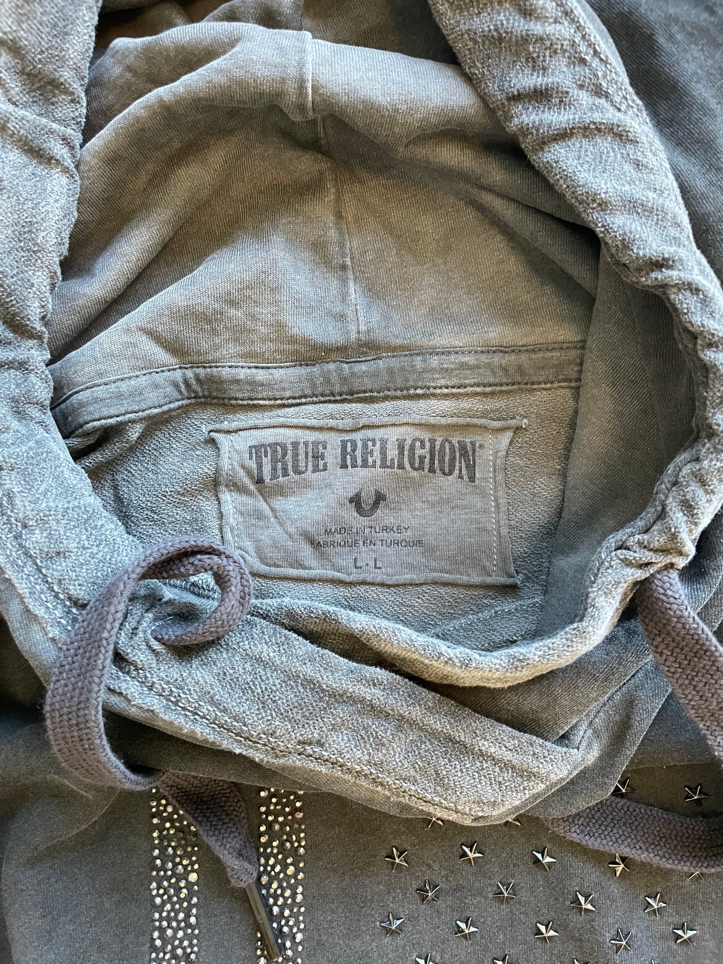 Vintage True Religion USA Studded Hoodie