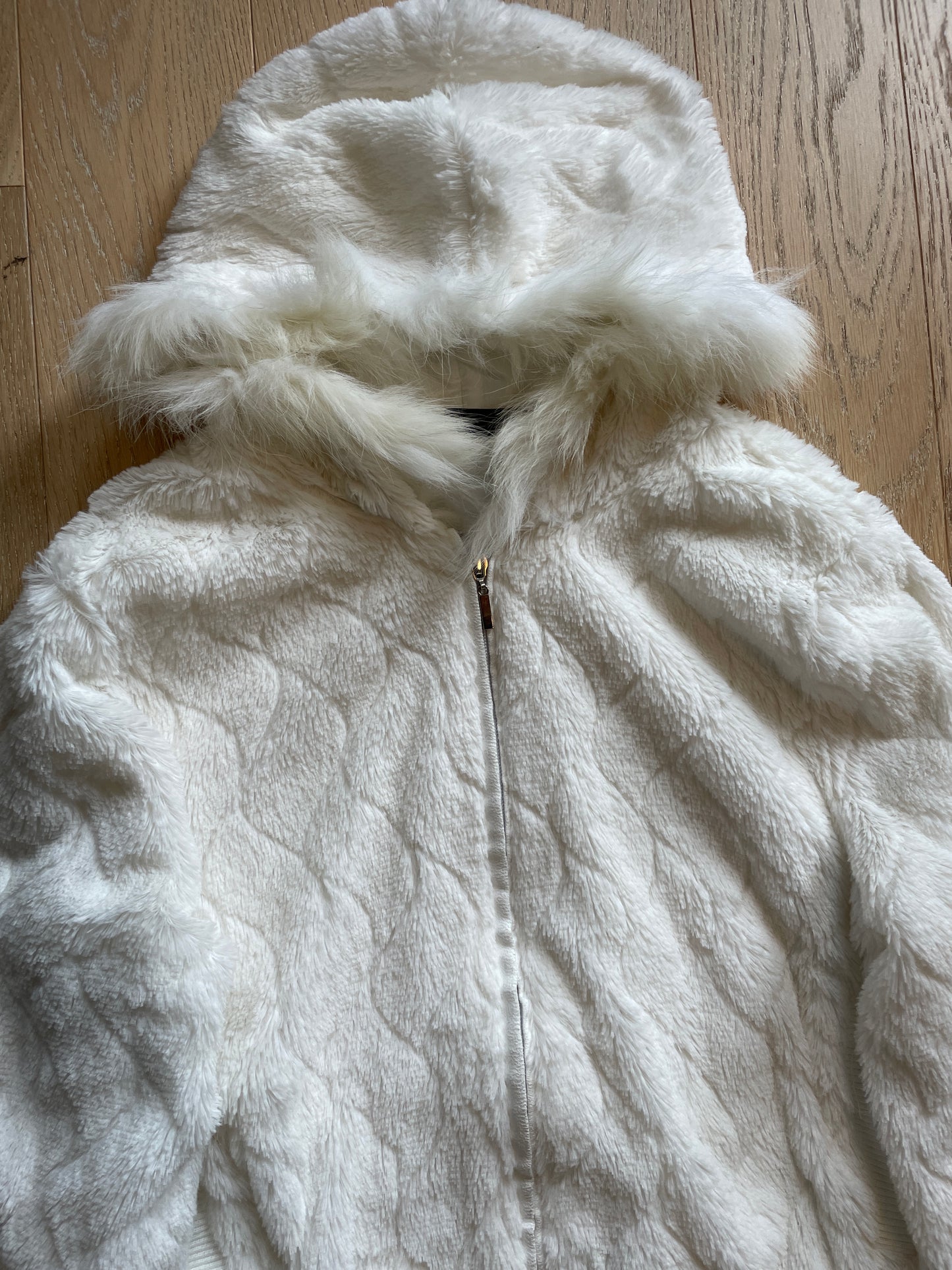 Vintage Fur Zip Hoodie