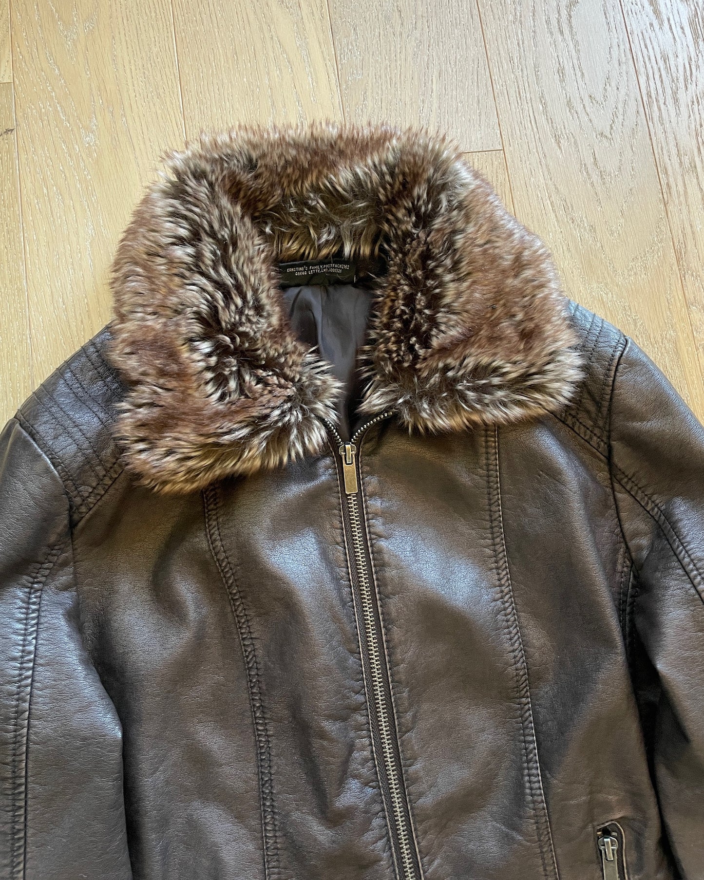 Vintage Fur Leather Jacket