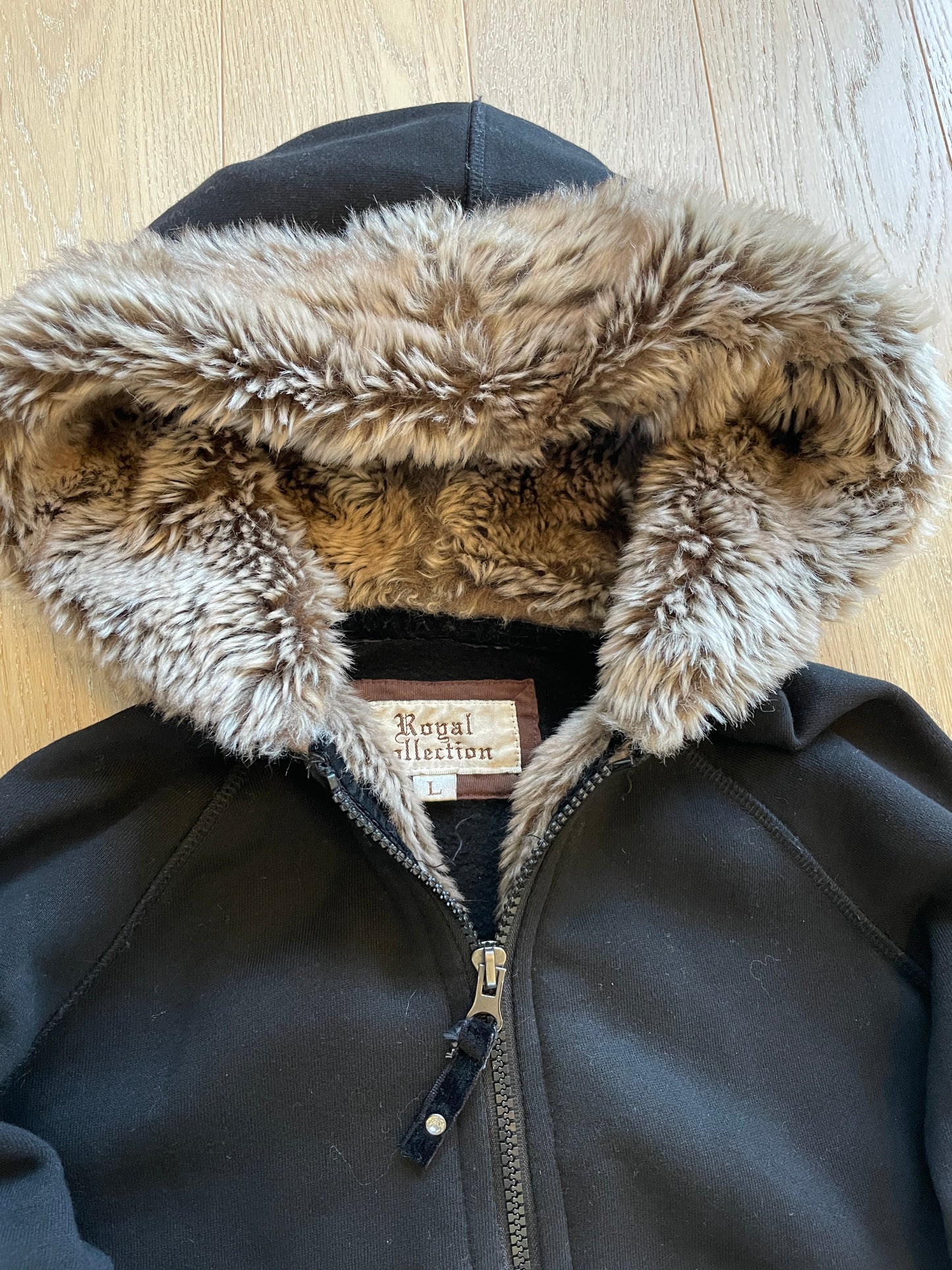 Vintage Fur Zip Hoodie