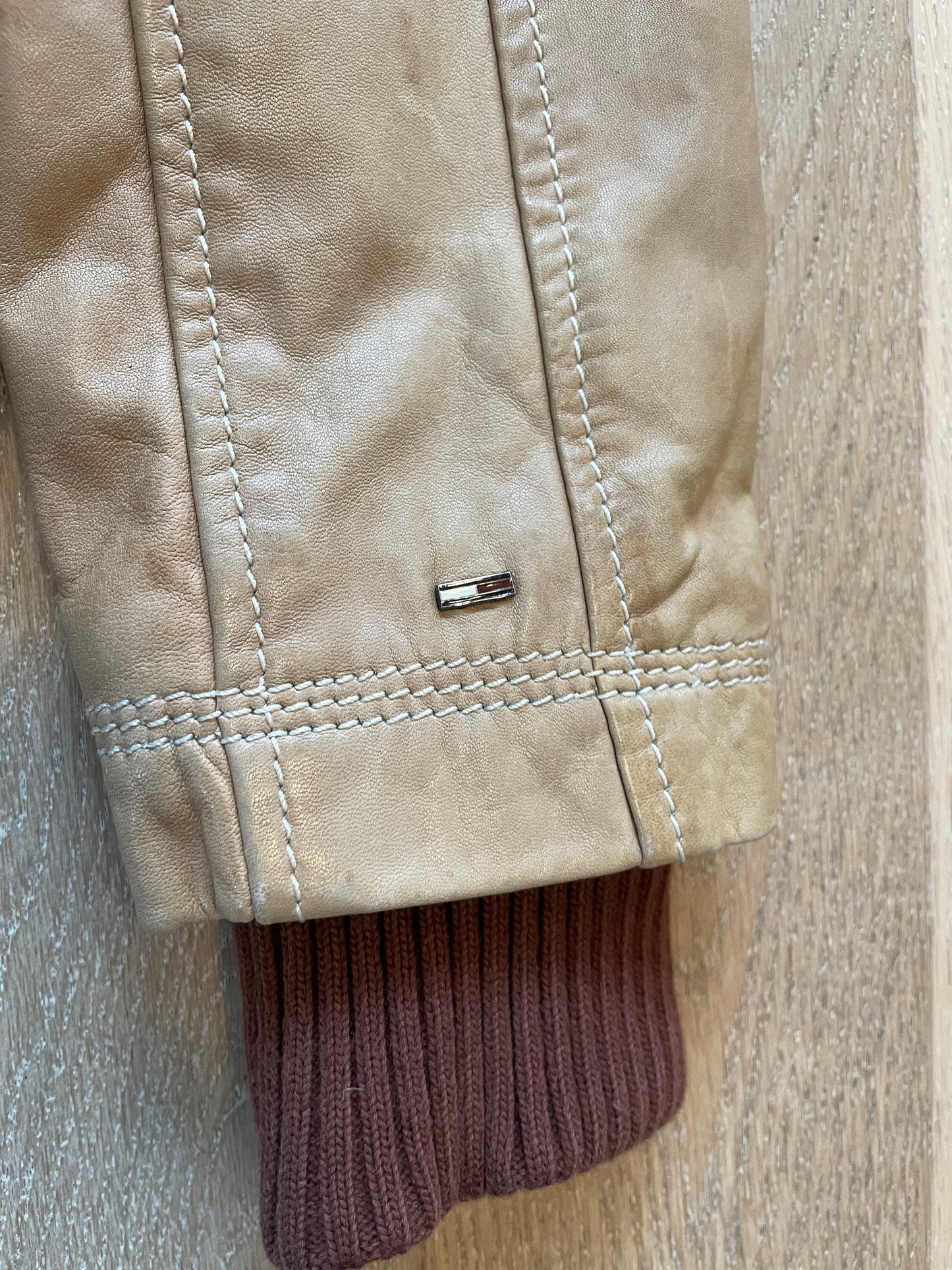 Vintage Tommy Hilfiger Fur Leather Jacket