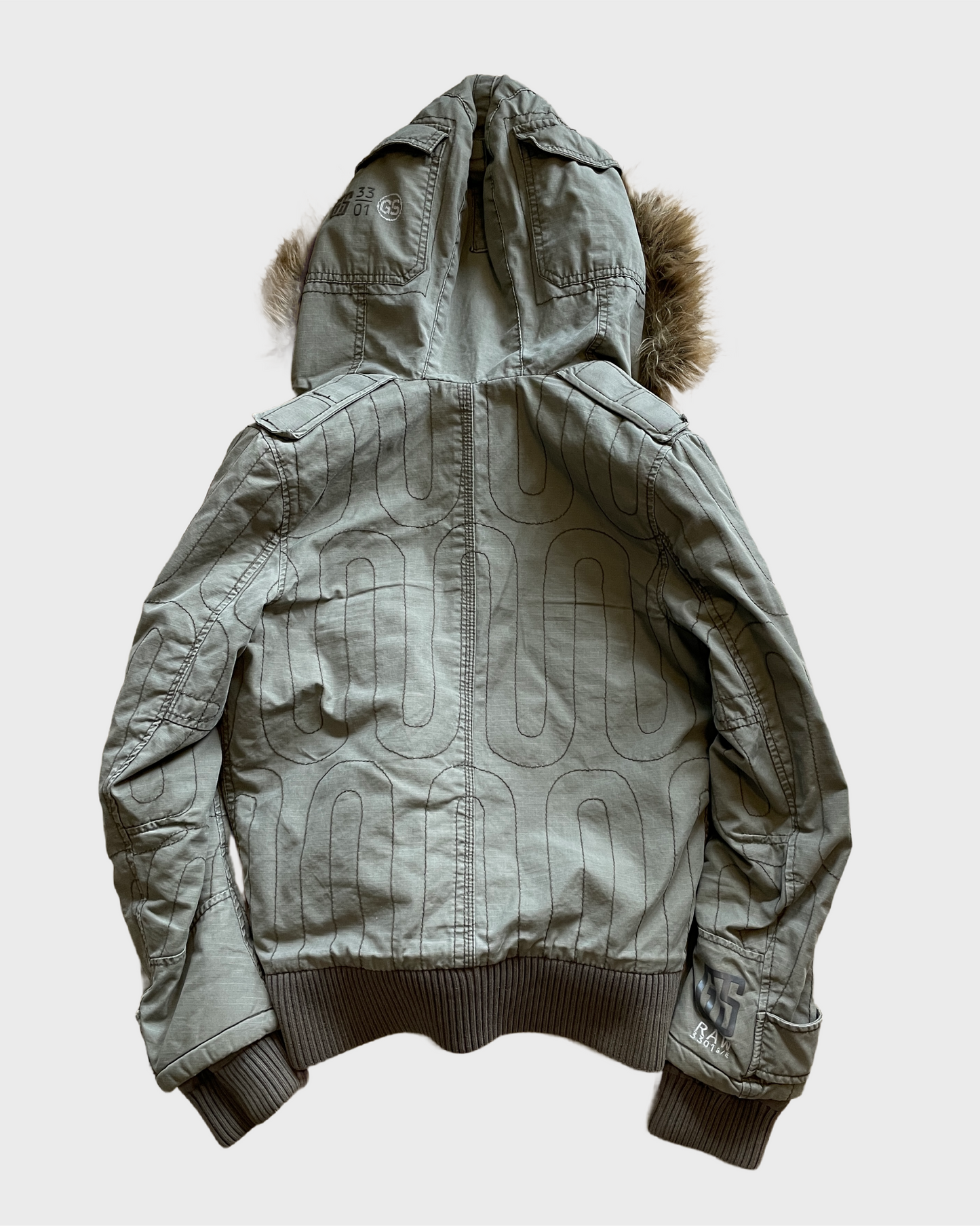 Vintage G-Star RAW Military Fur Winter Jacket
