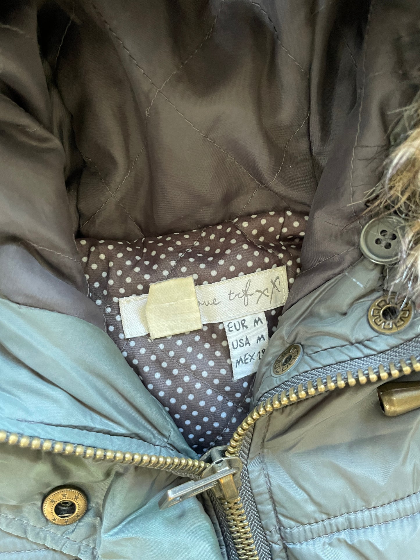 Vintage Military Fur Puffer Jacket