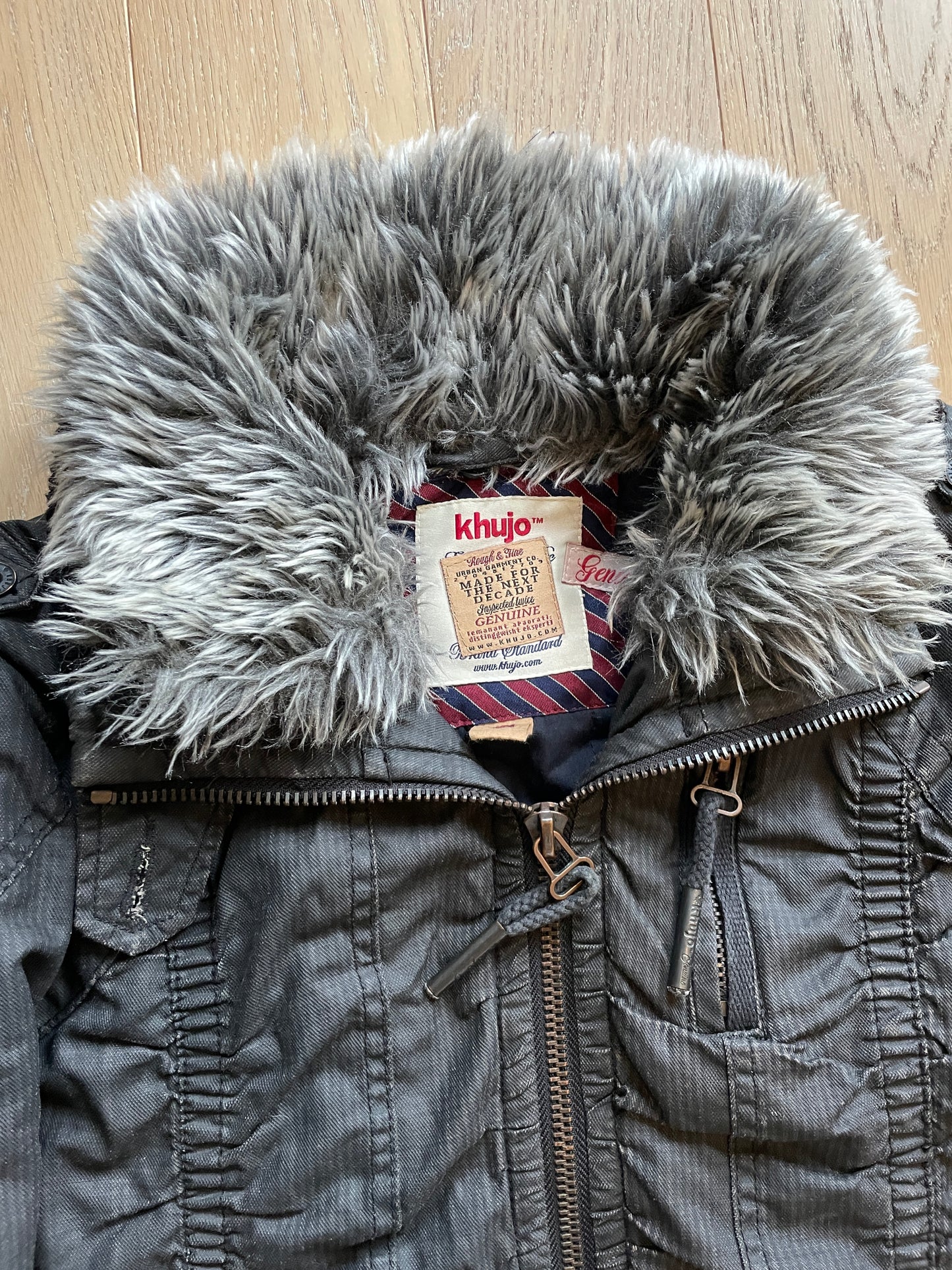 Vintage Khujo Military Fur Jacket
