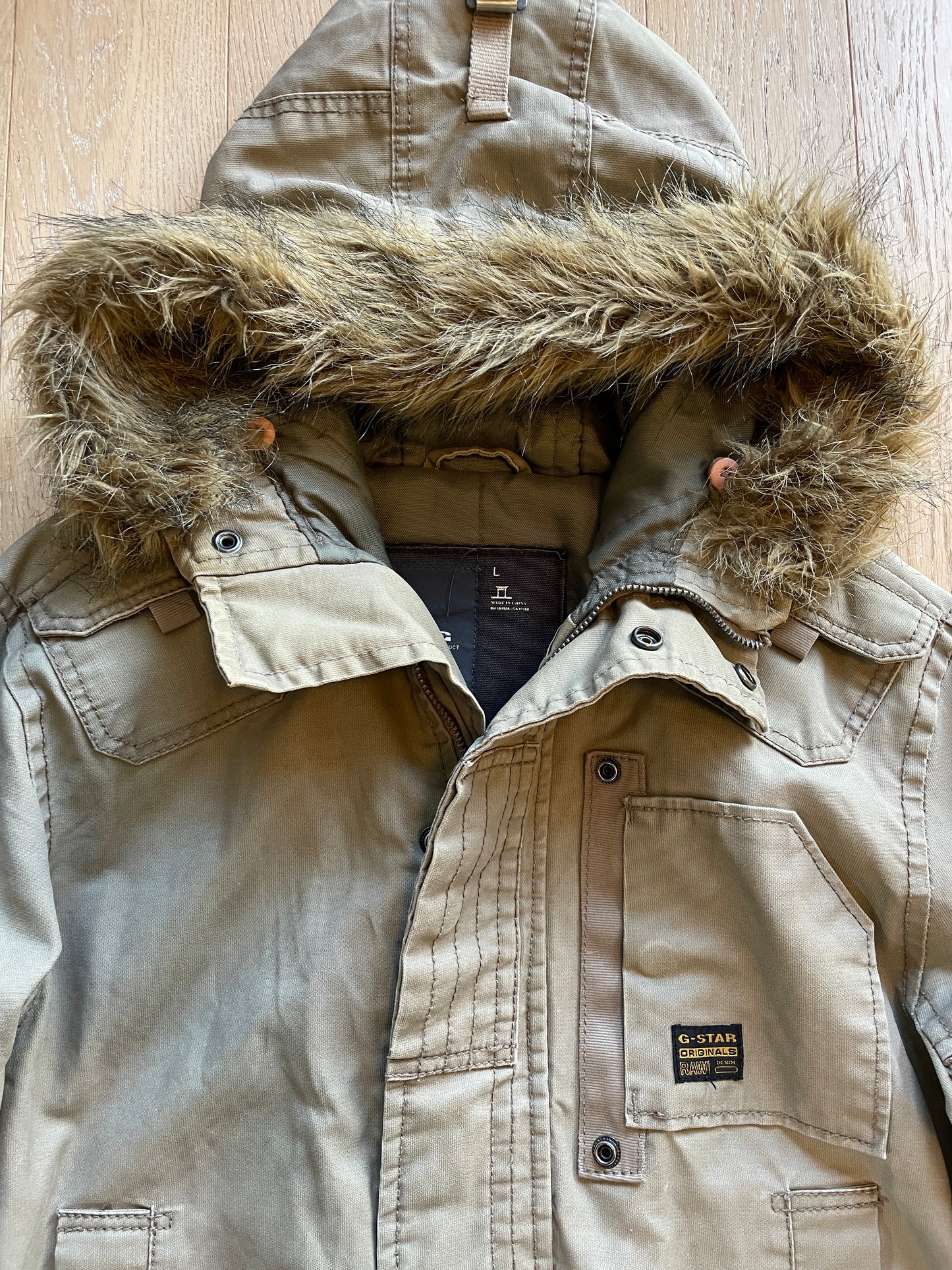 Vintage G-Star RAW Military Fur Jacket