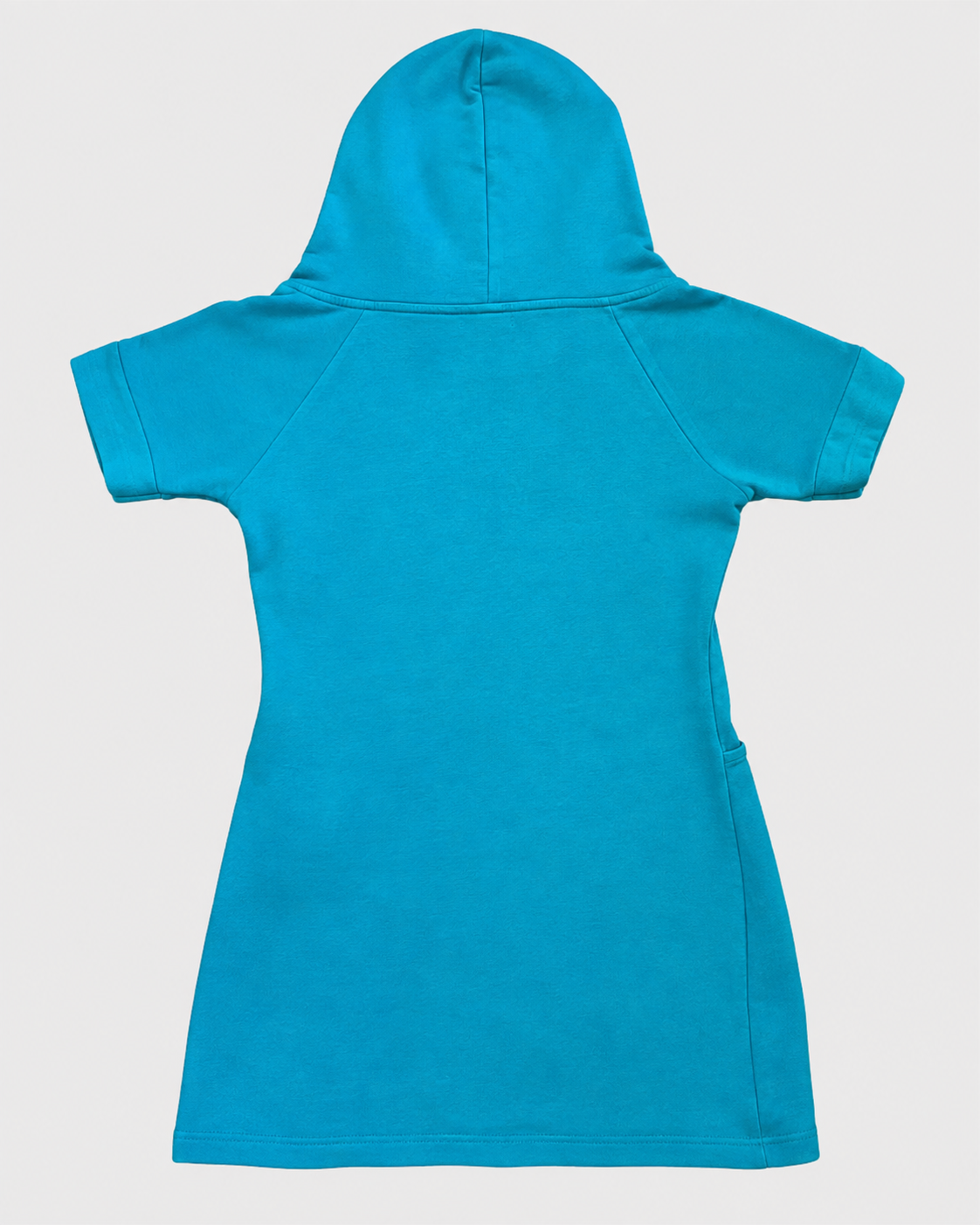 Vintage Teal Shortsleeve Hoodie/ Minidress
