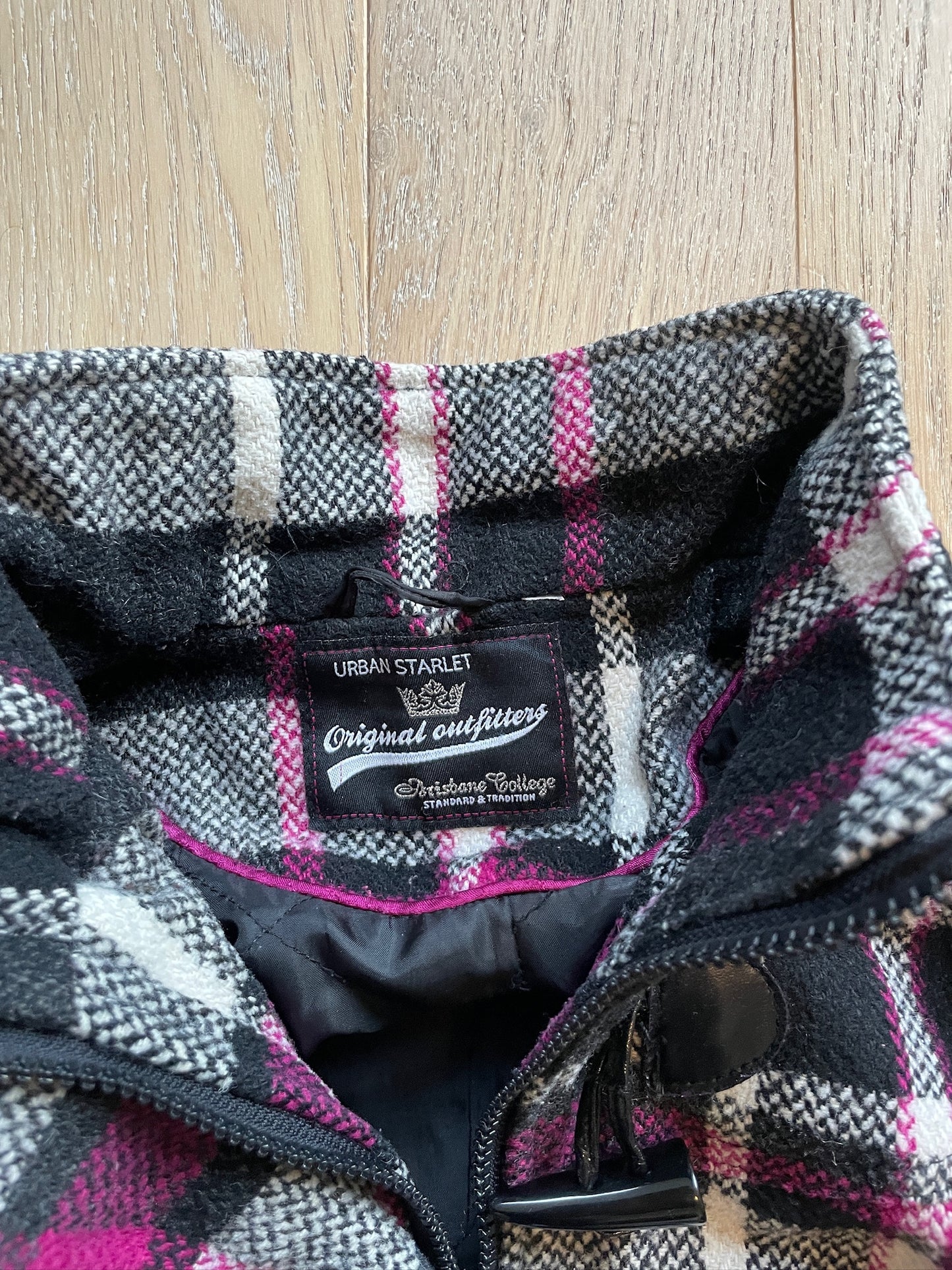 Vintage Fur Plaid Jacket