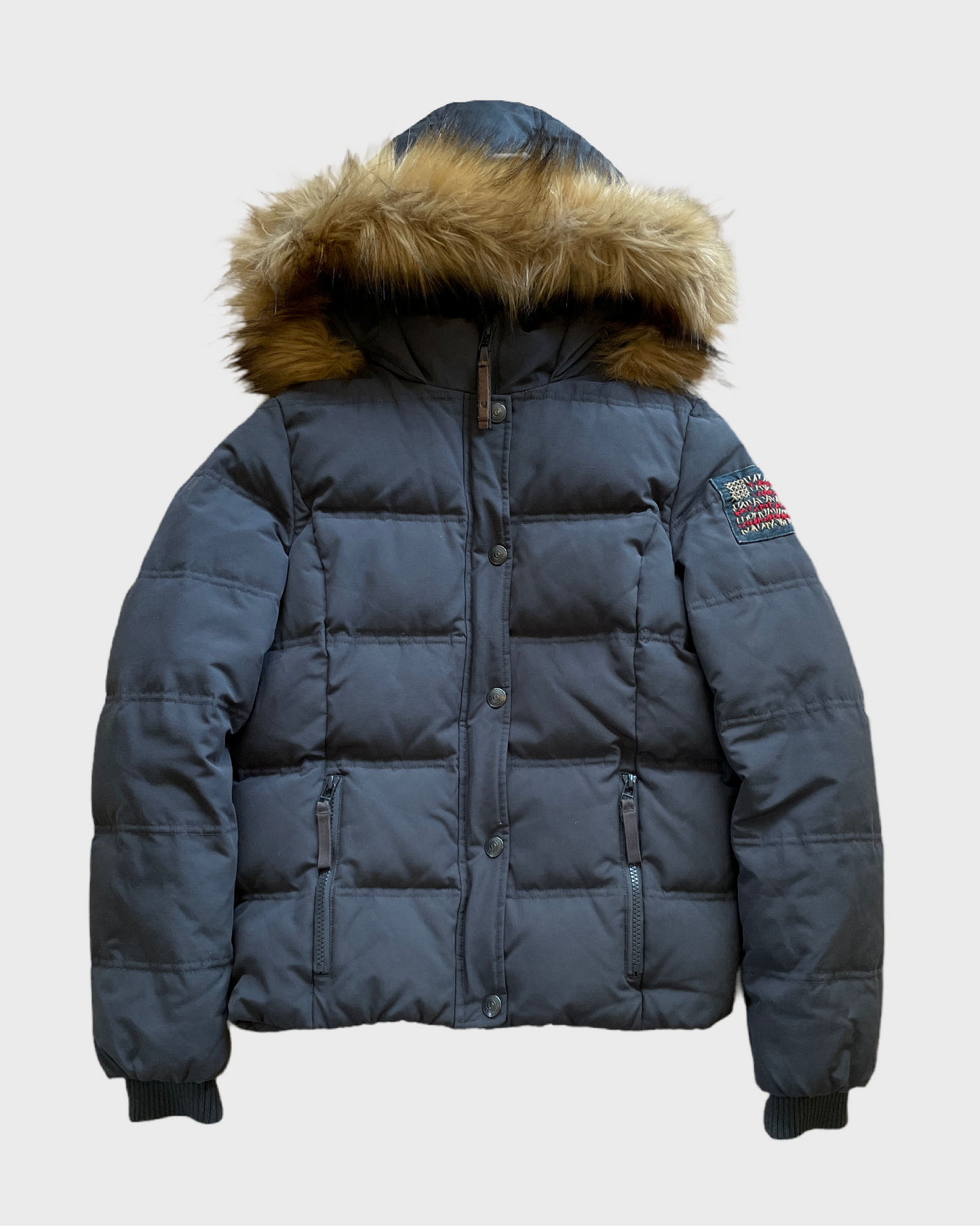 Vintage True Religion Fur Puffer Jacket