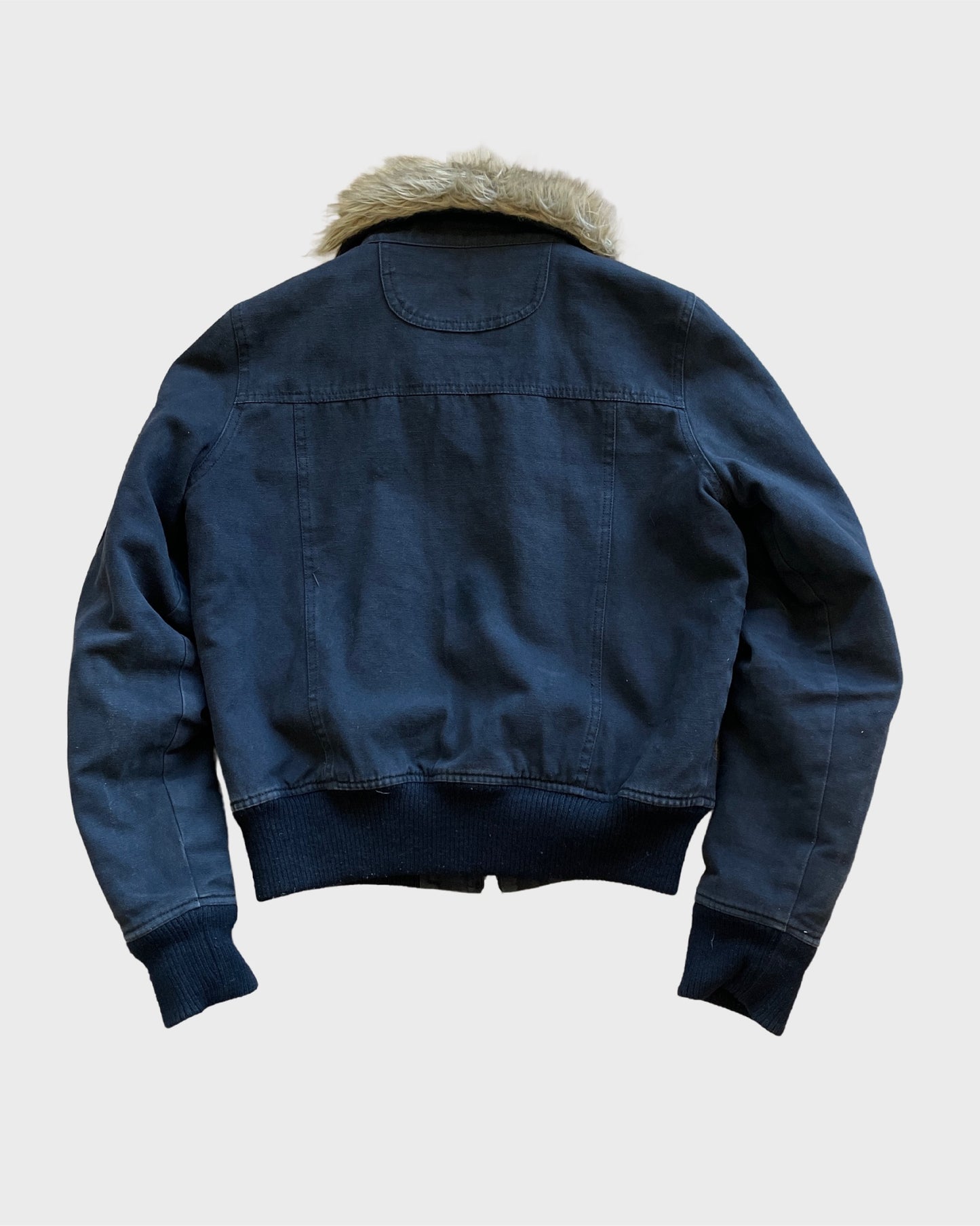 Vintage Fur Bomber Jacket