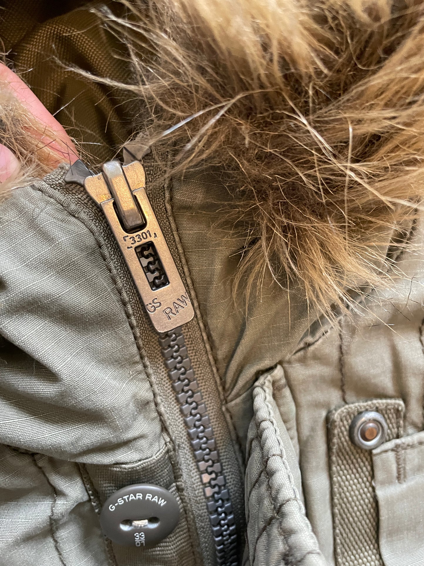 Vintage G-Star RAW Military Fur Winter Jacket
