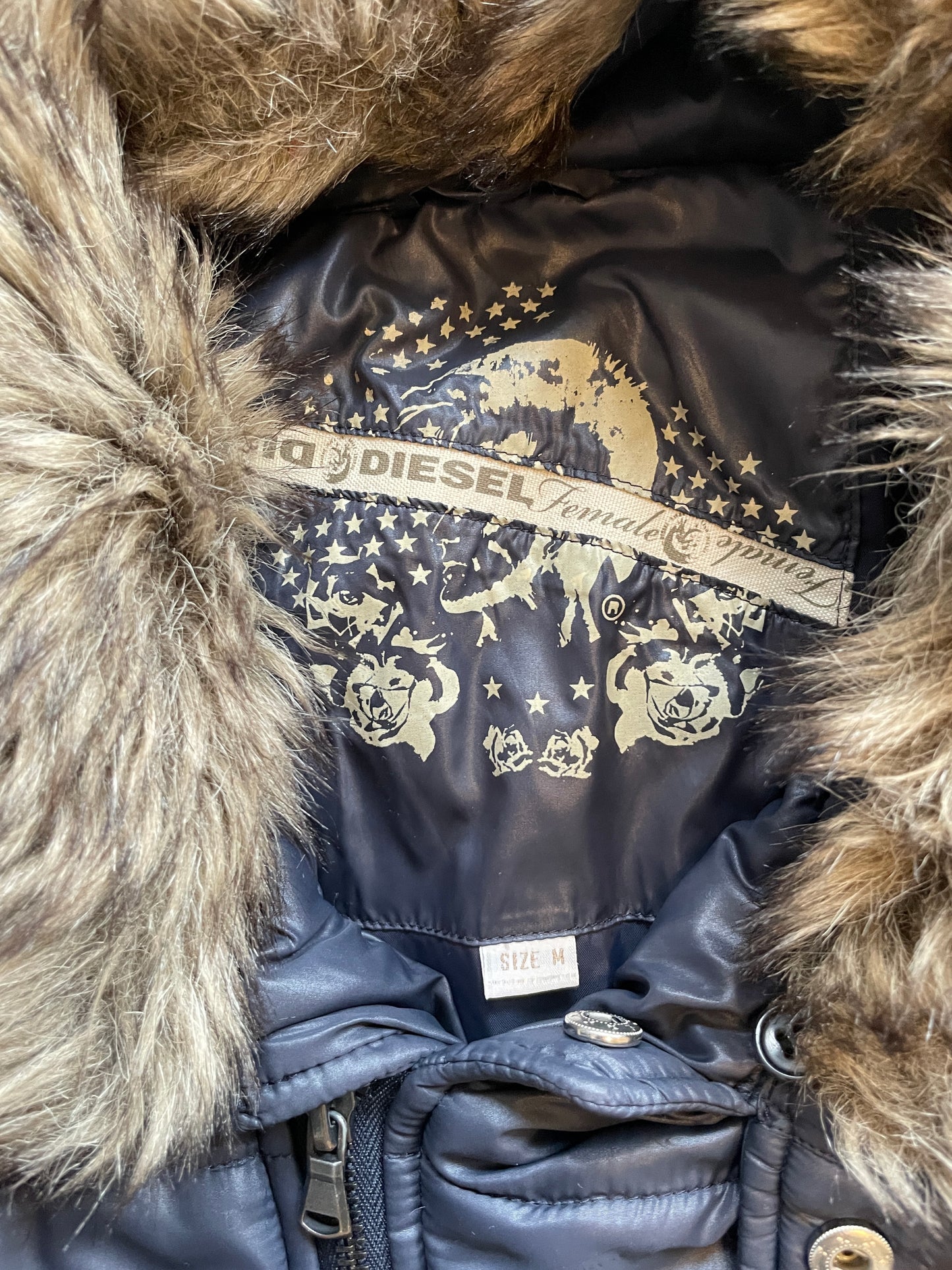 Vintage Diesel Fur Jacket