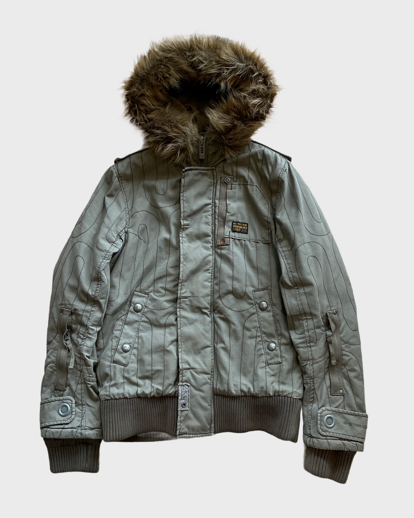 Vintage G-Star RAW Military Fur Winter Jacket