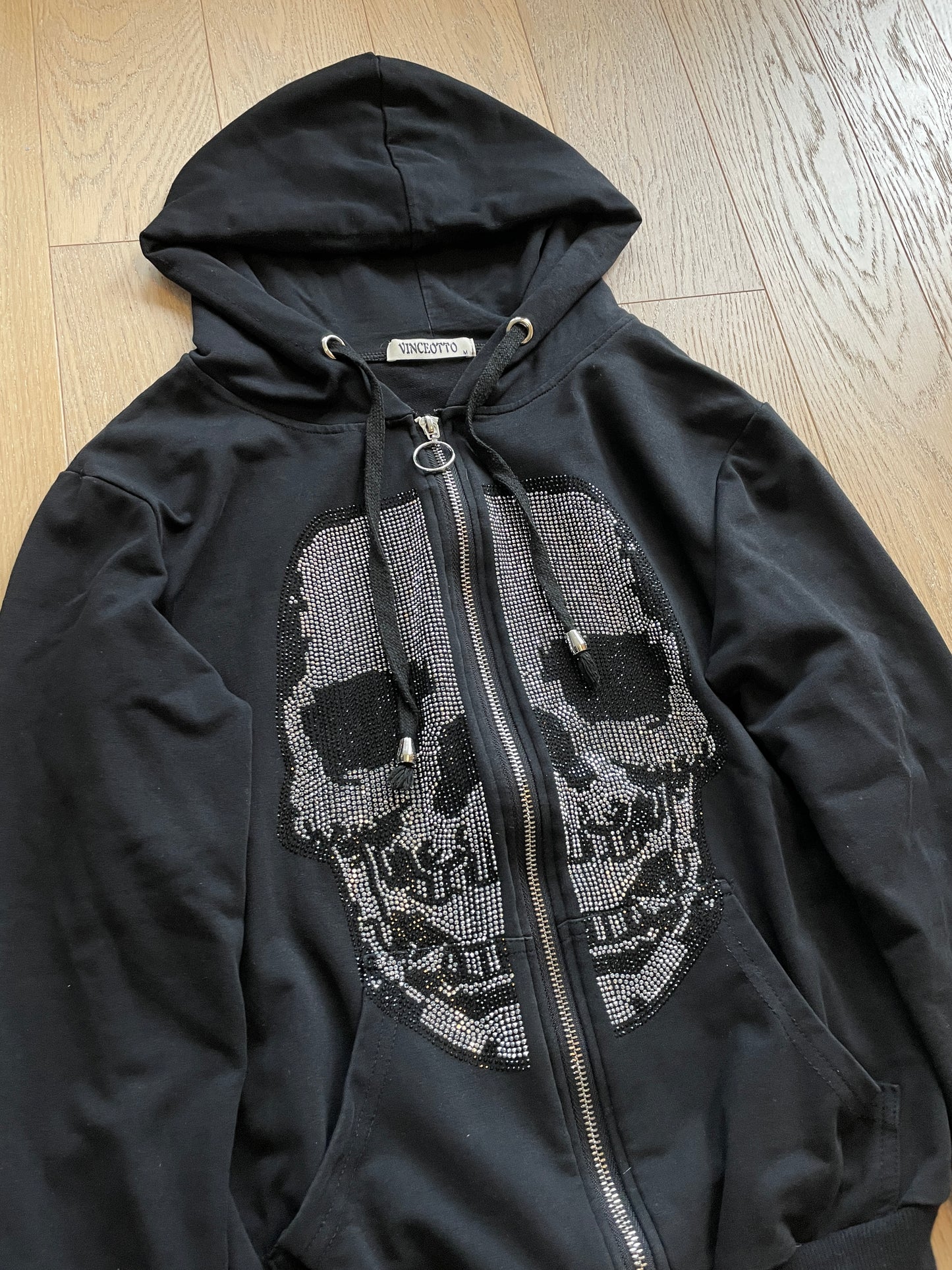 Vintage Skull Zip Hoodie