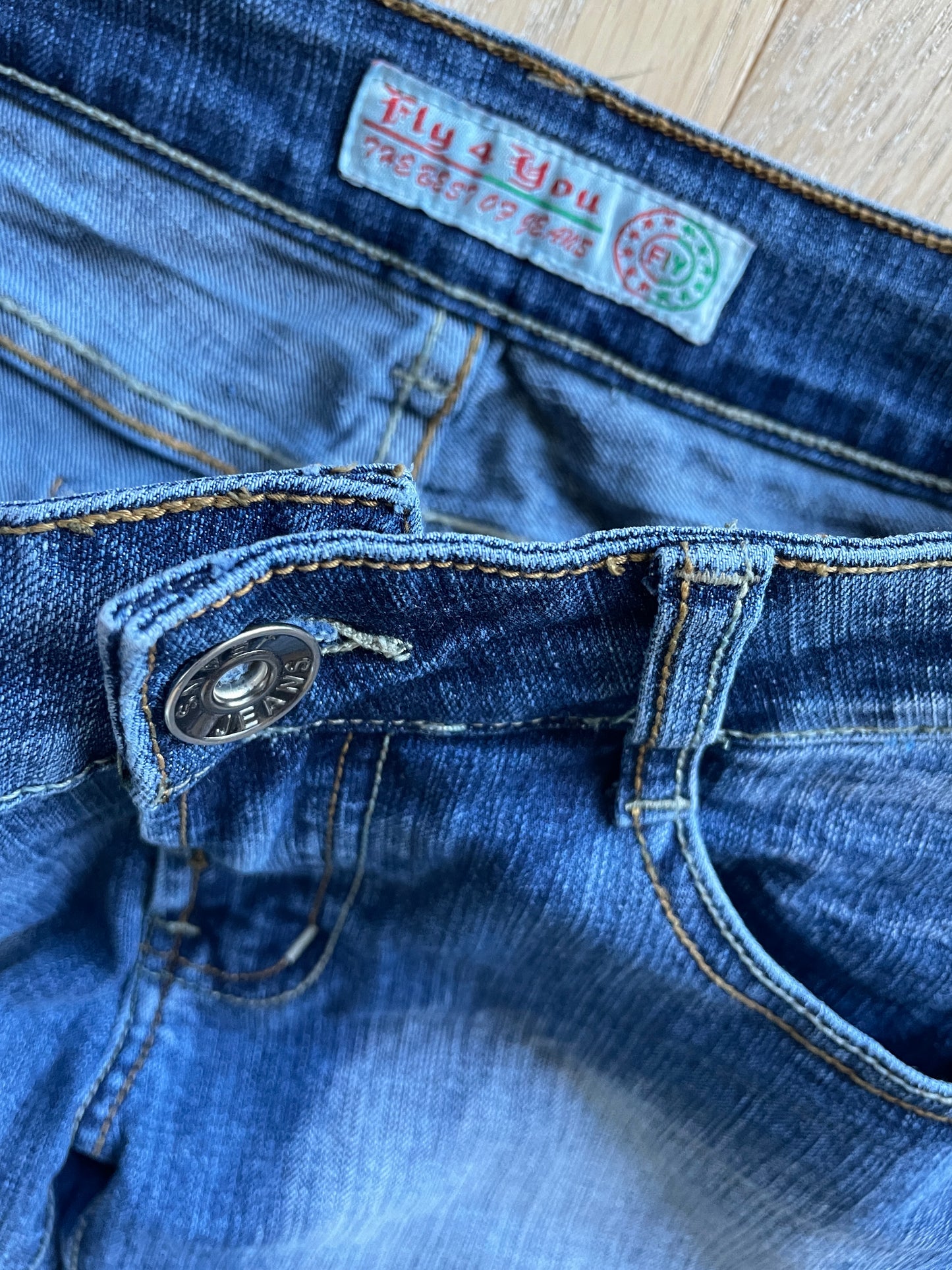 Vintage Denim Jeans Flared y2k