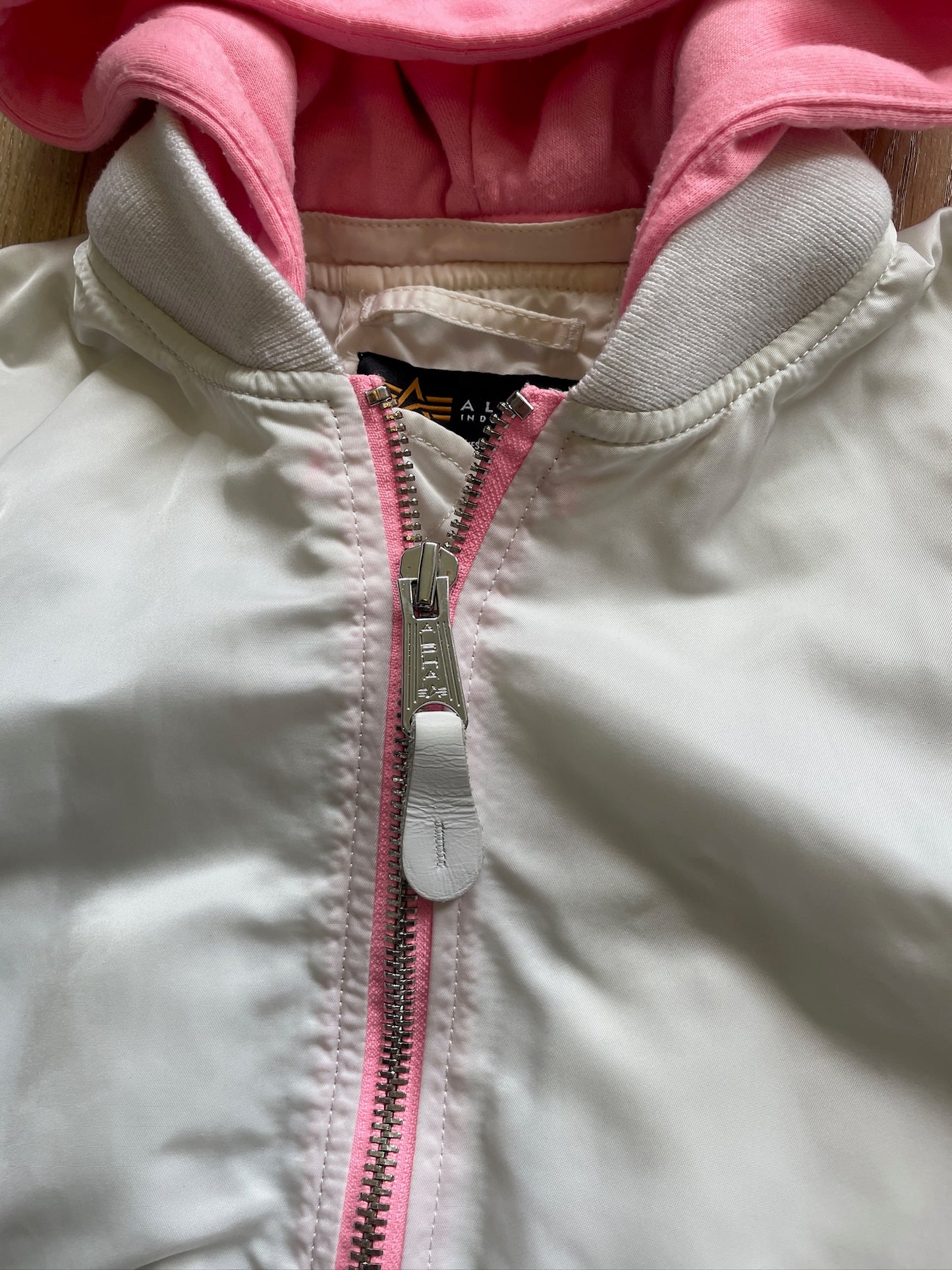 Vintage Hooded Alpha Industries Bomber Jacket