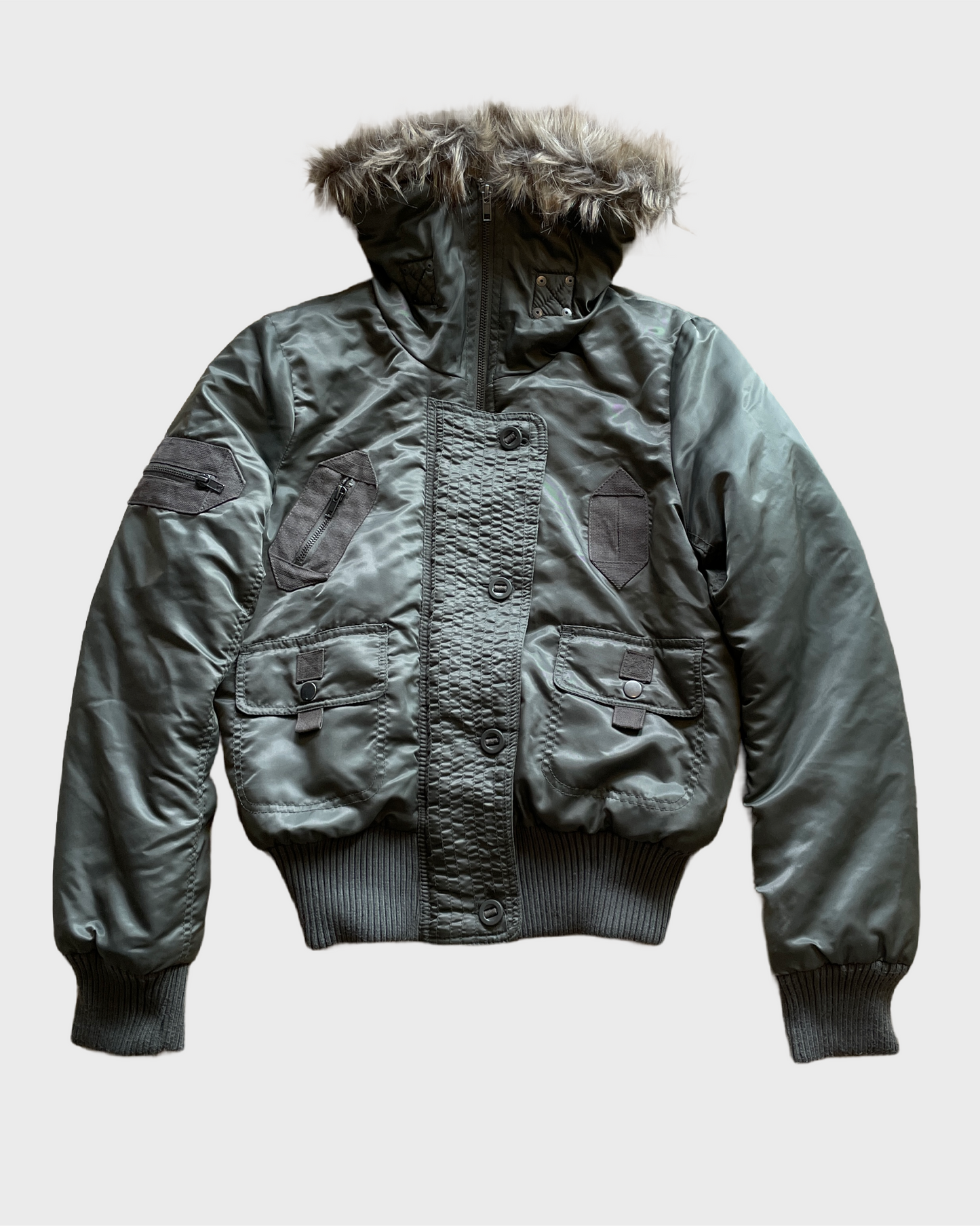 Vintage Military Fur Jacket