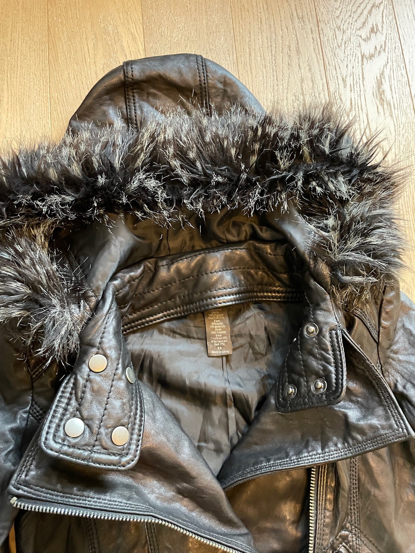 Vintage Leather Fur Jacket