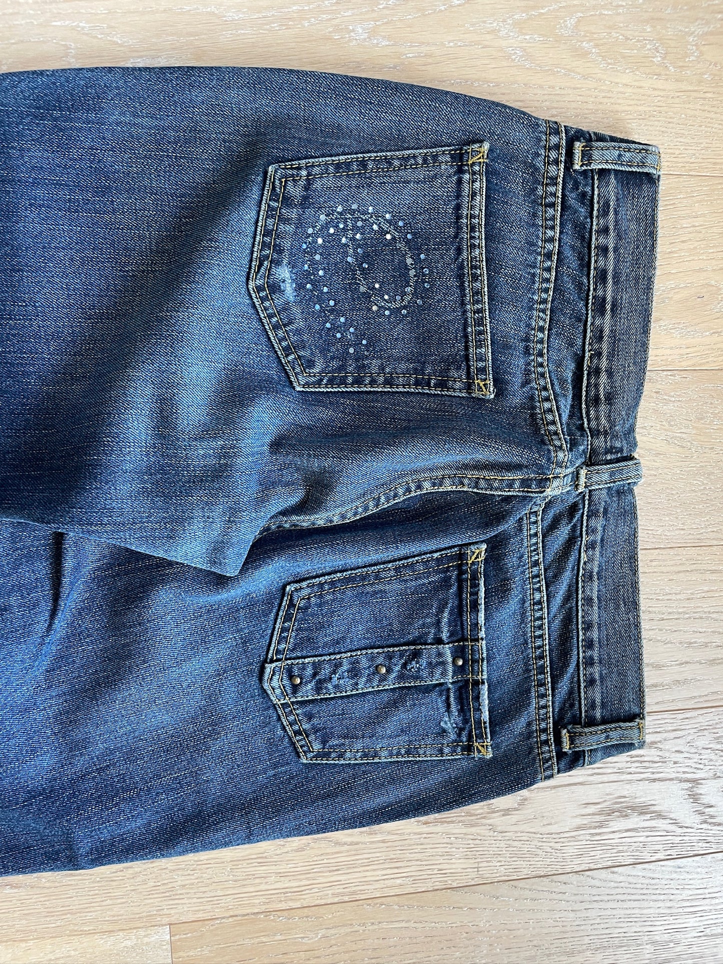 Vintage Studded Denim Jeans