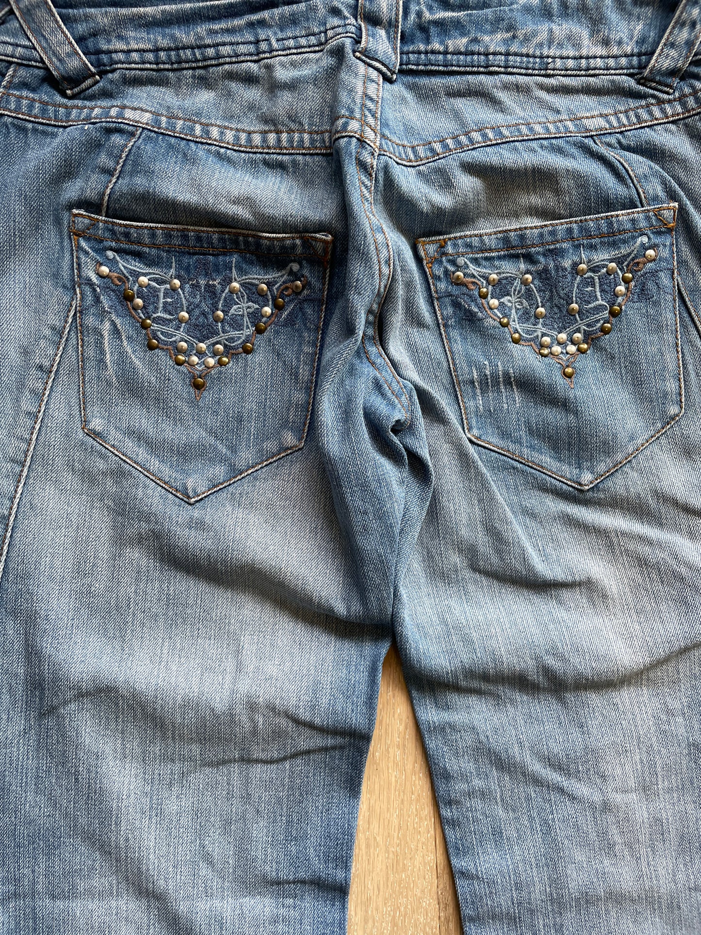 Vintage Flared Denim Jeans y2k