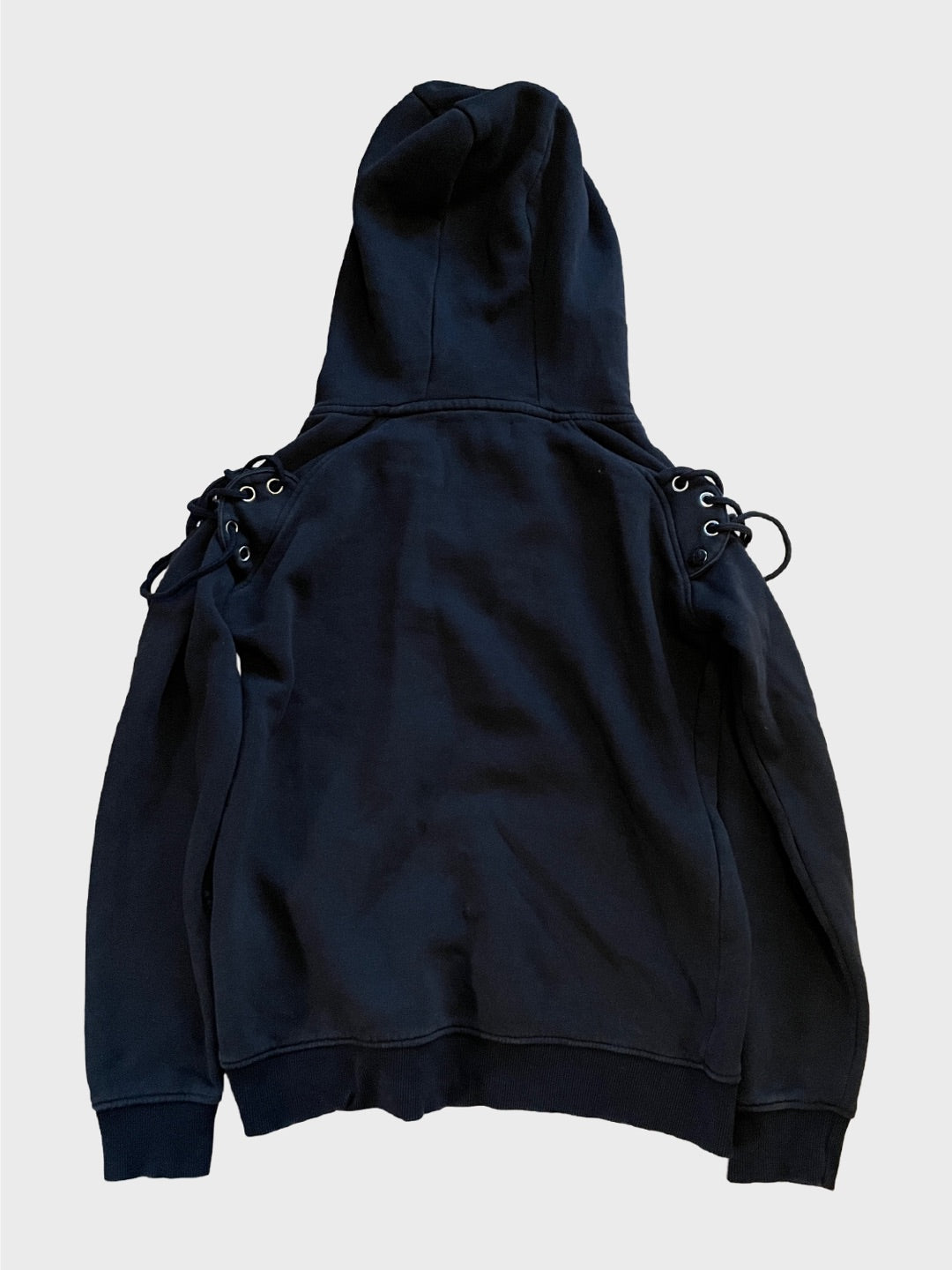 Vintage Lace-Up Hoodie