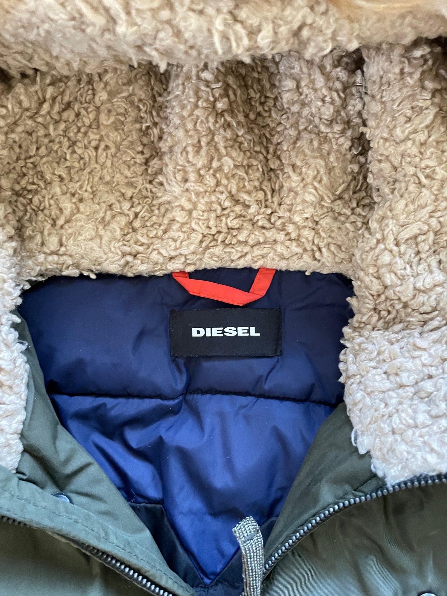 Vintage Diesel Military Fur Jacket