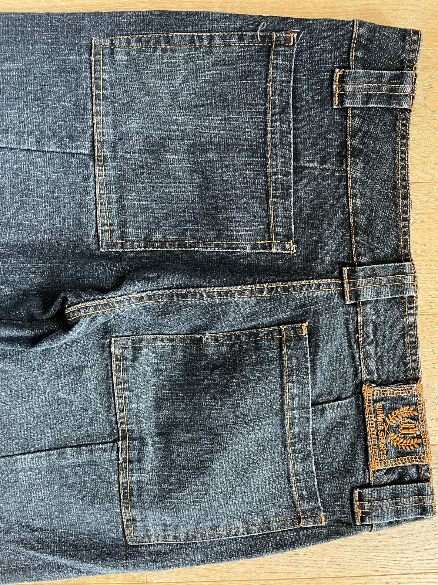 Vintage Flared Denim Jeans with Button Details