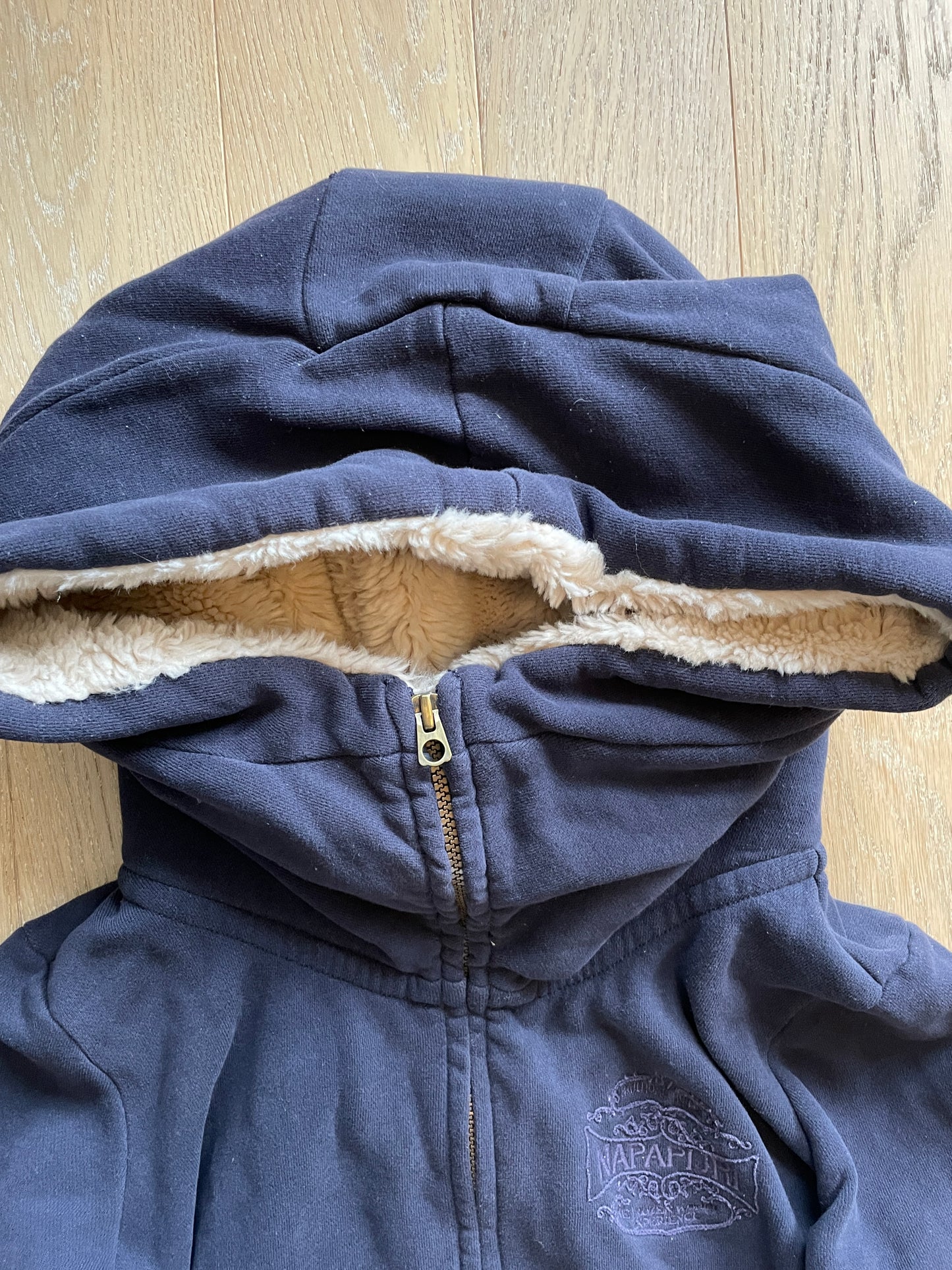 Vintage Napapijri Fur Zip Hoodie