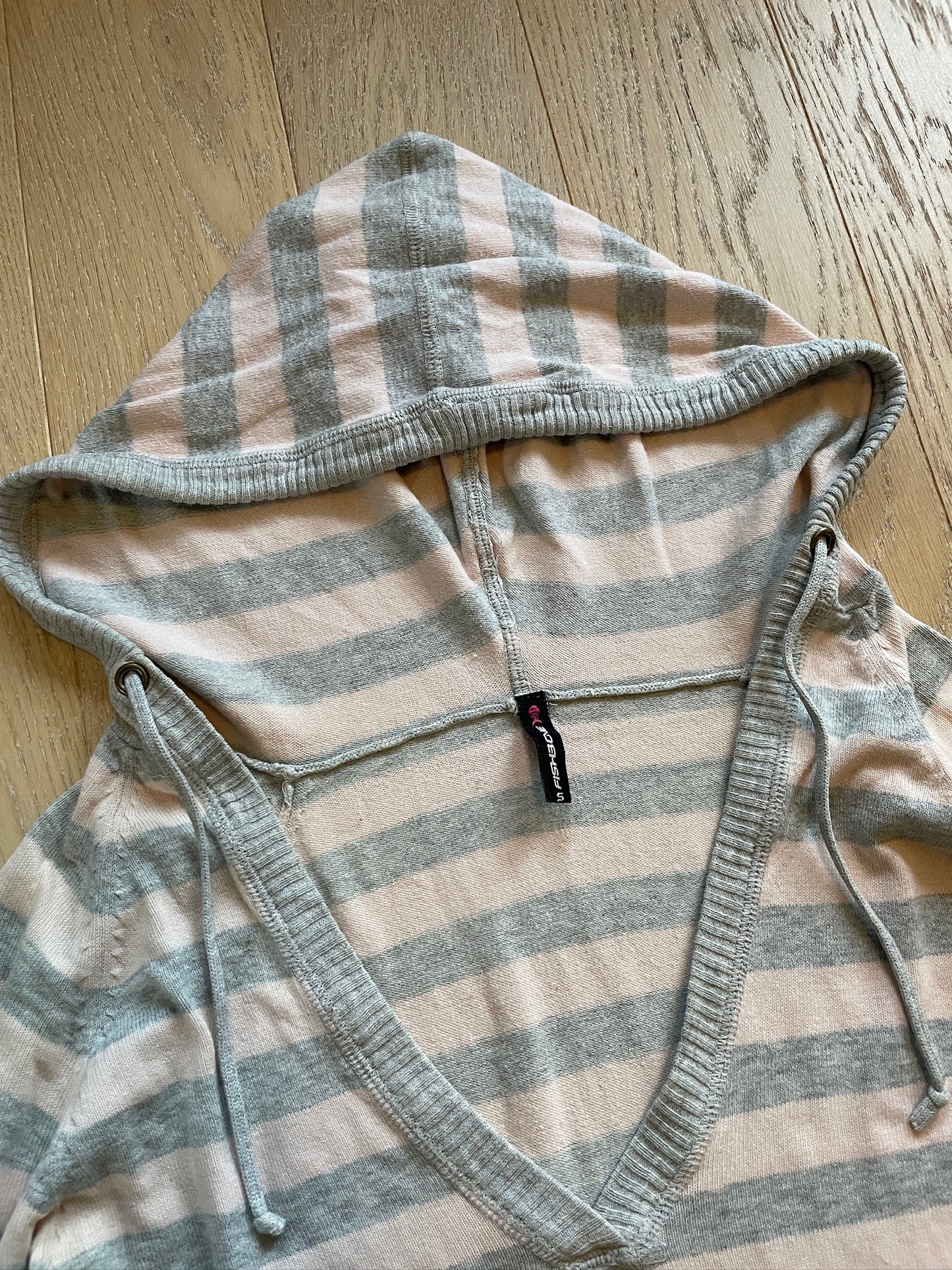 Vintage Striped Knit Hoodie