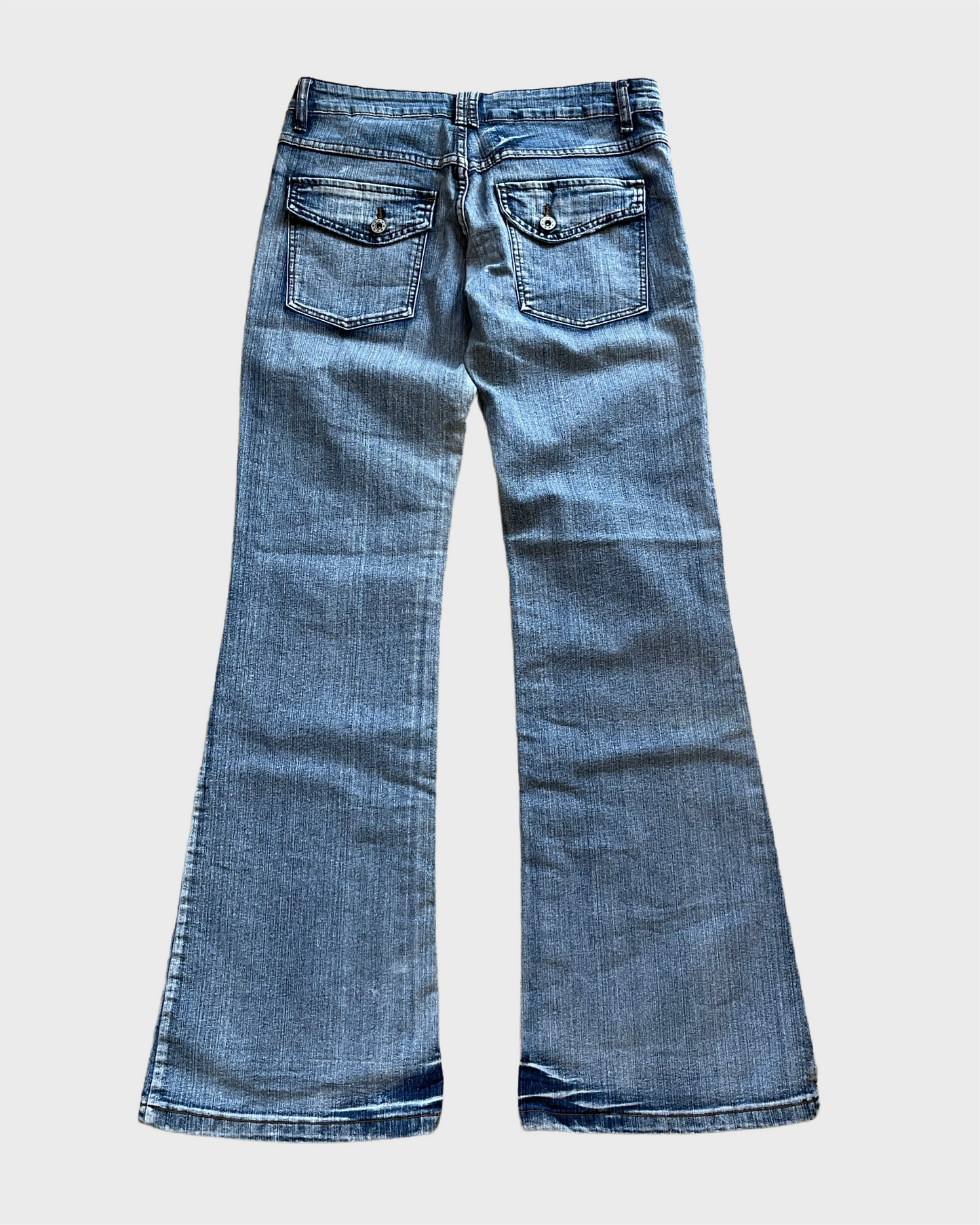 Vintage Flared Denim Jeans Low Waist