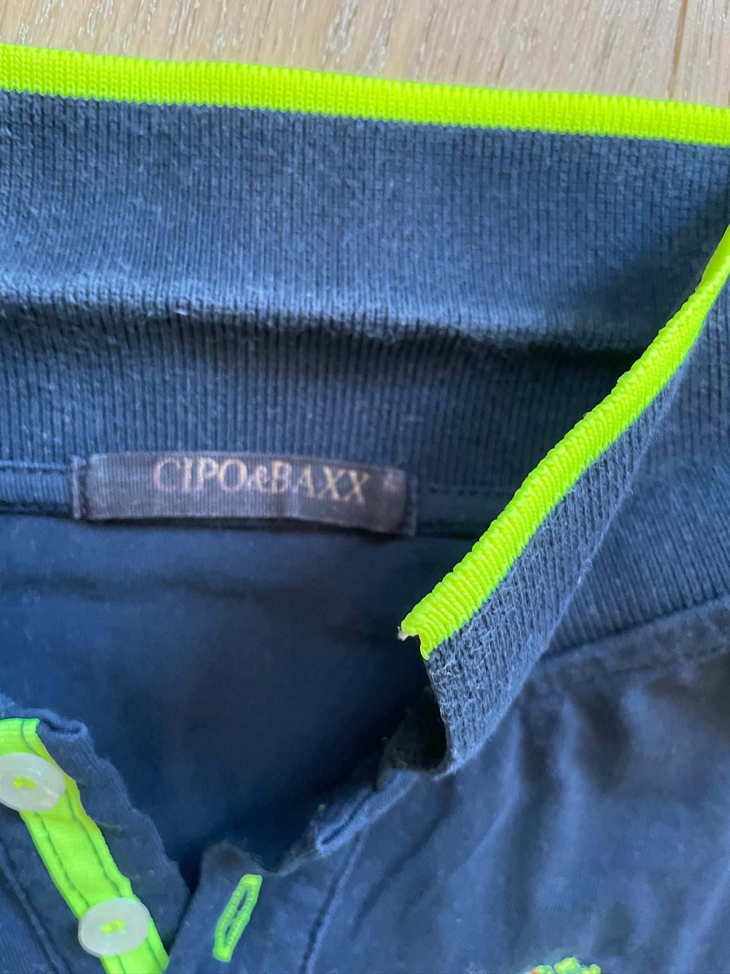 Vintage Poloshirt with Neon Accents