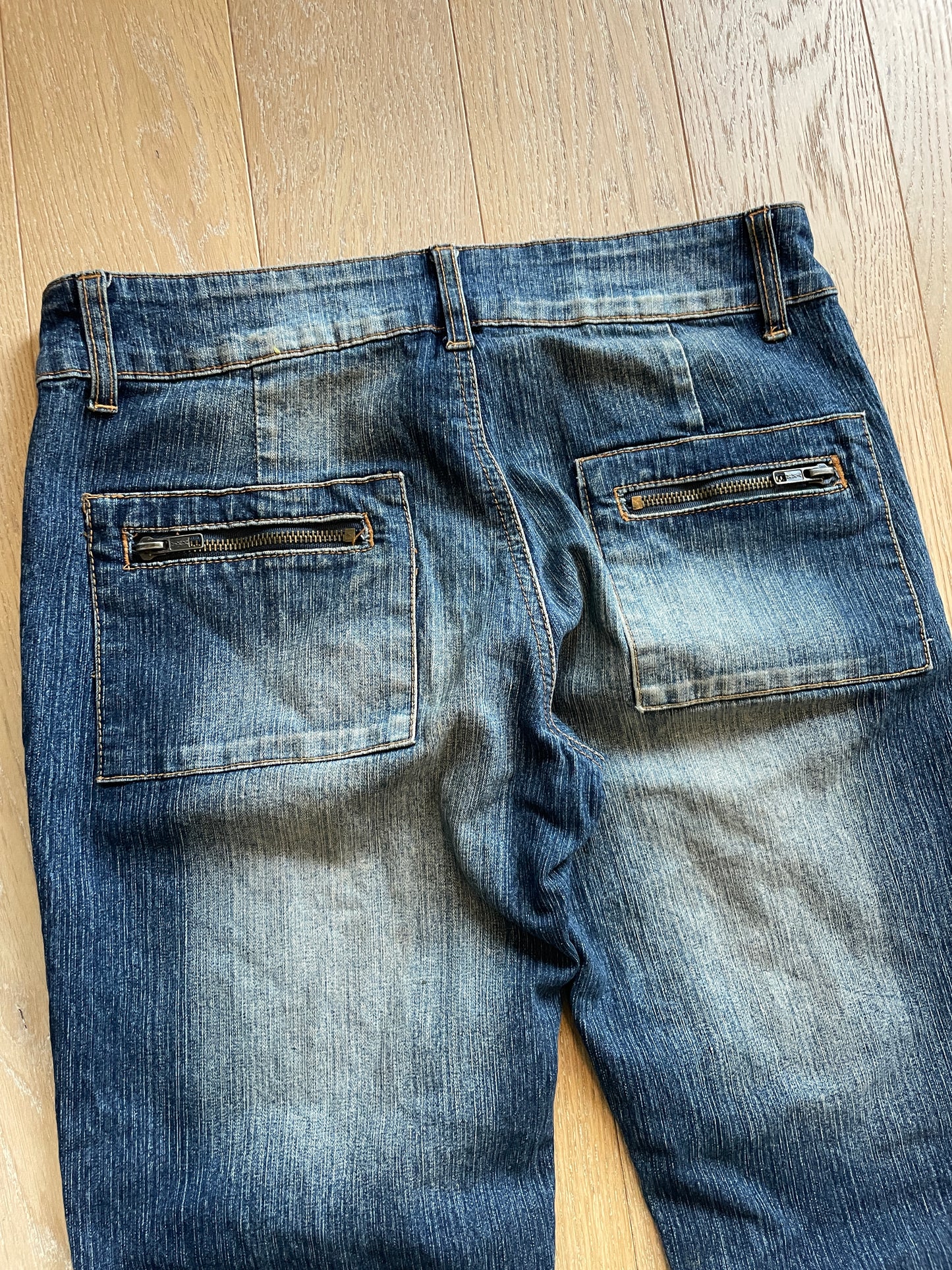 Vintage Flared Denim Jeans Low Waist