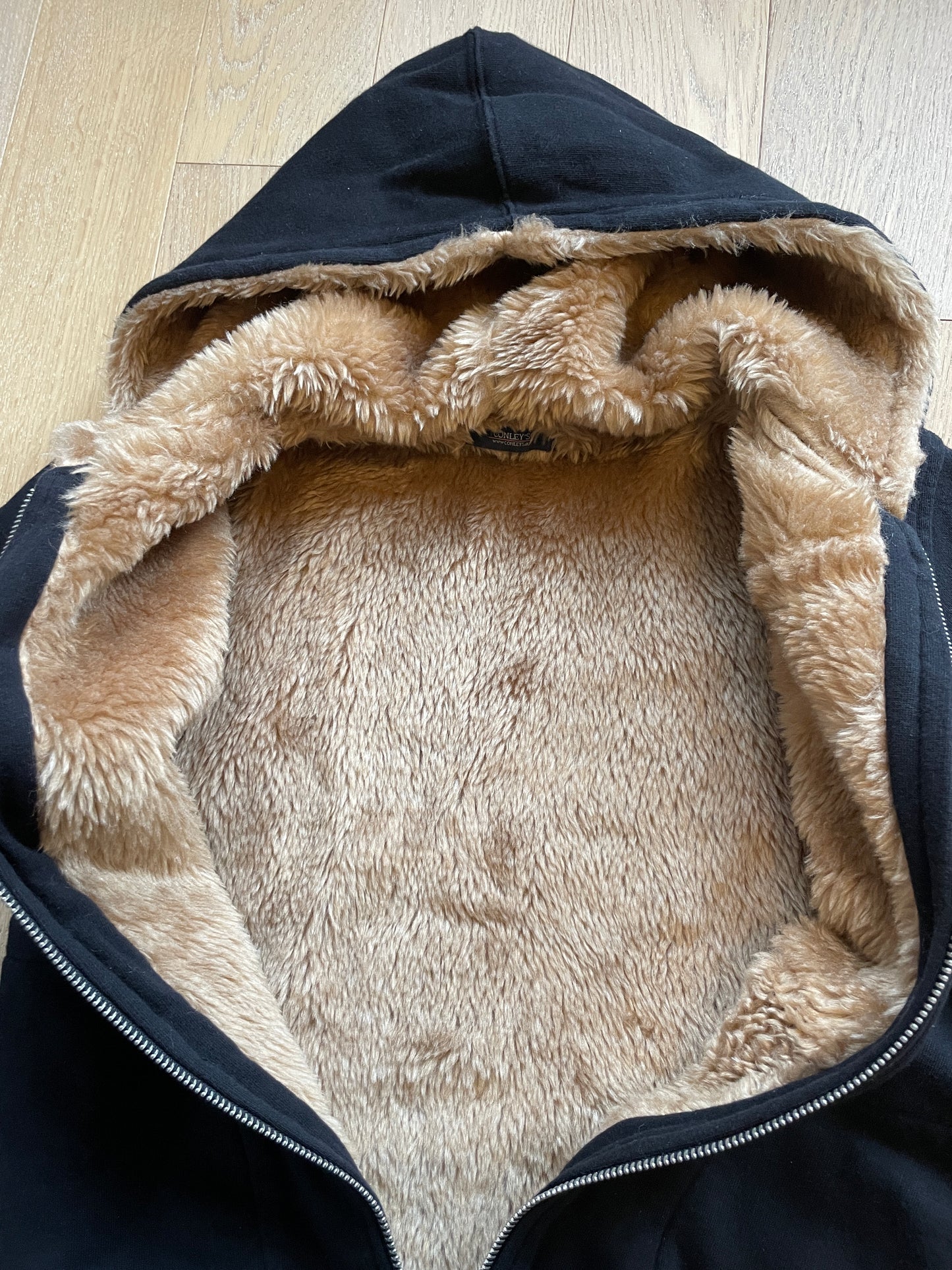Vintage Fur Zip Hoodie