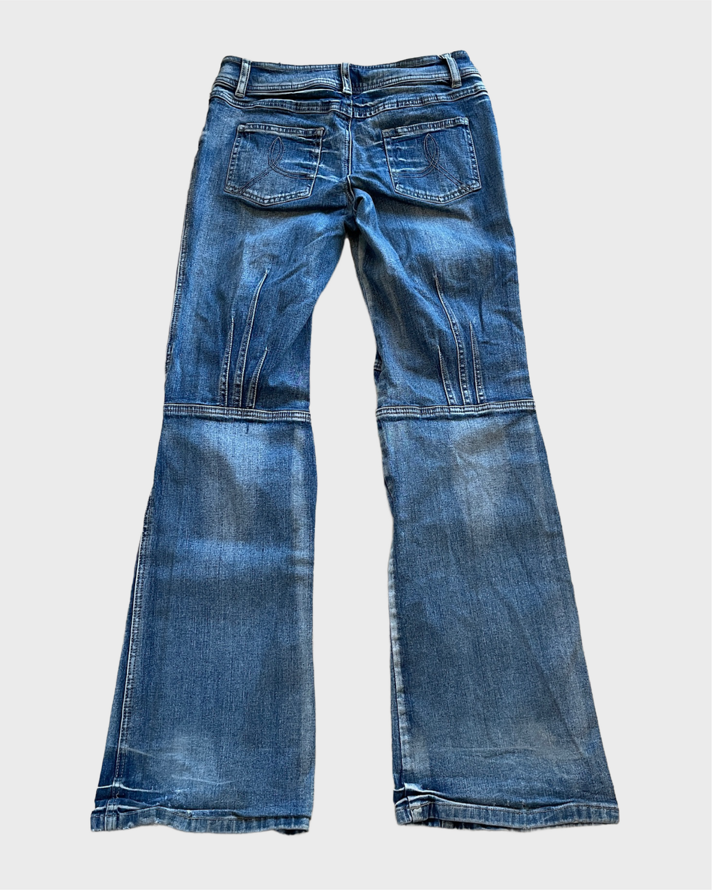 Vintage Low Waist Flared Denim Jeans