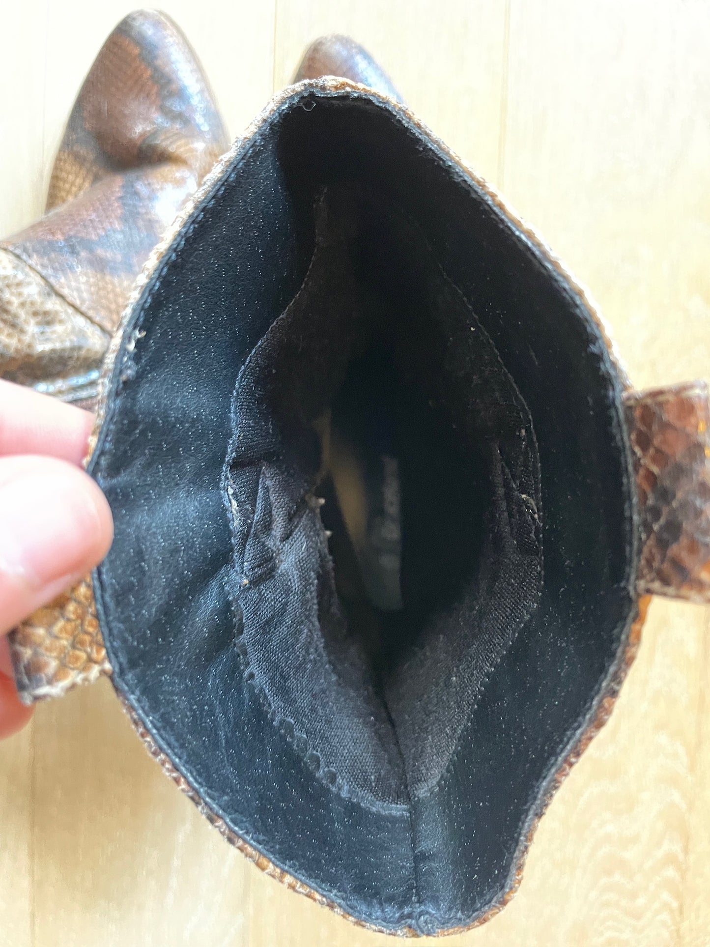 Vintage Snake Skin Cowboy Boots