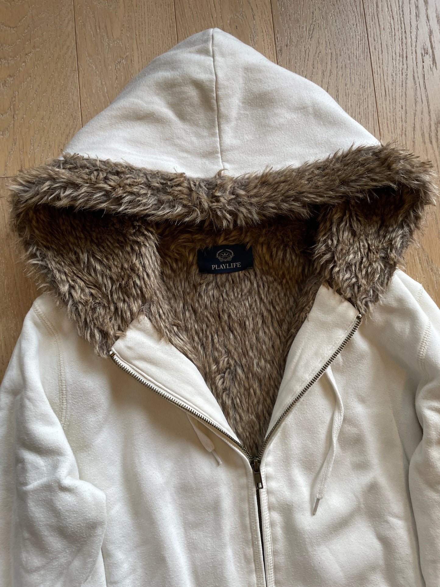 Vintage Fur Zip Hoodie
