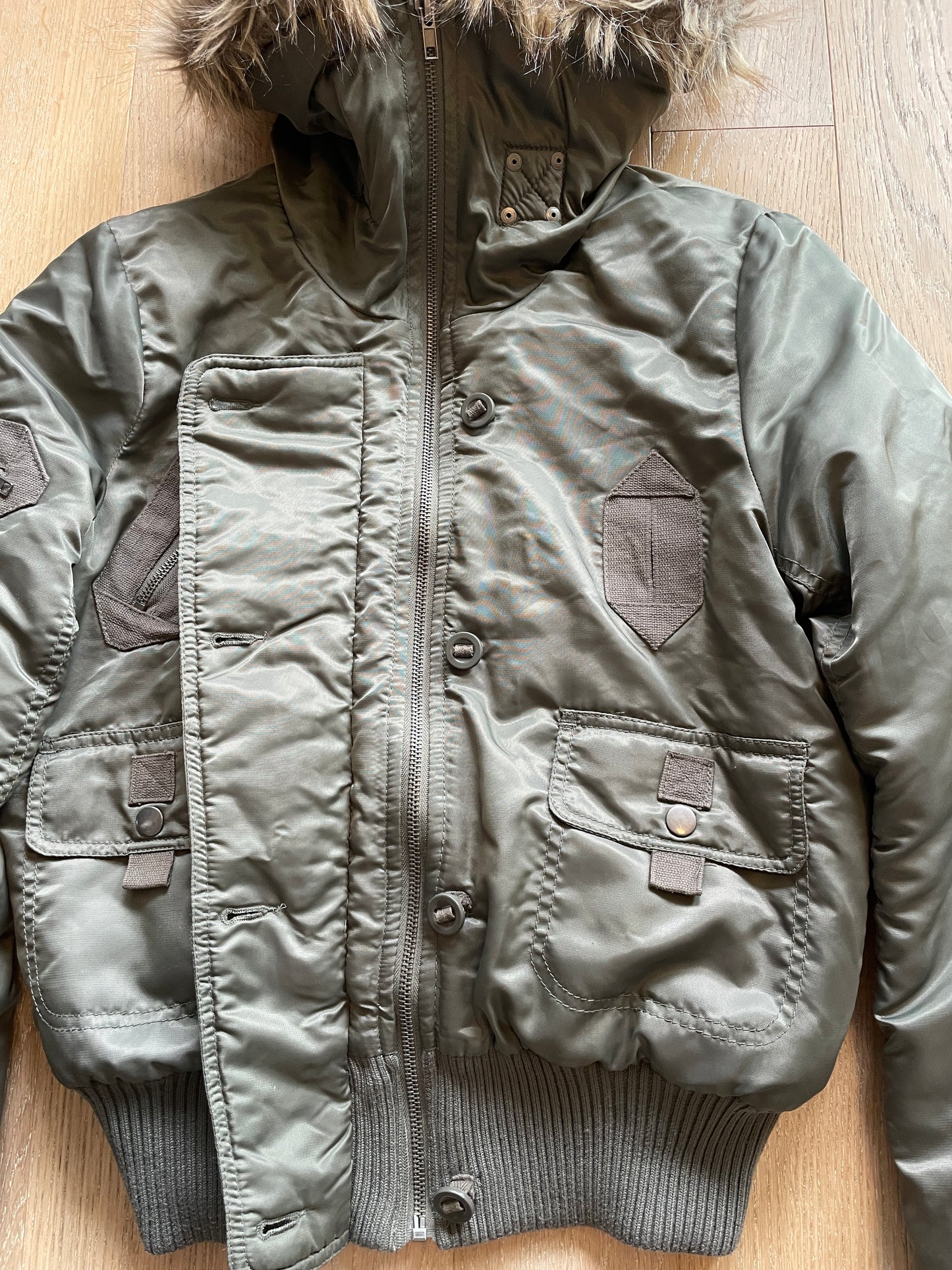 Vintage Military Fur Jacket