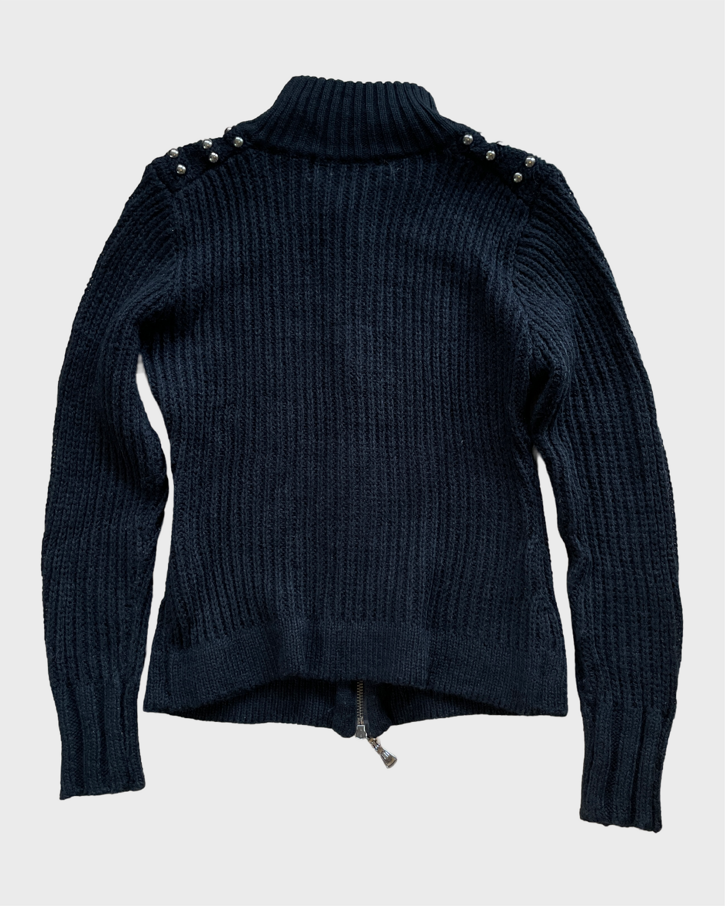 Vintage Knit Jacket with Pearls