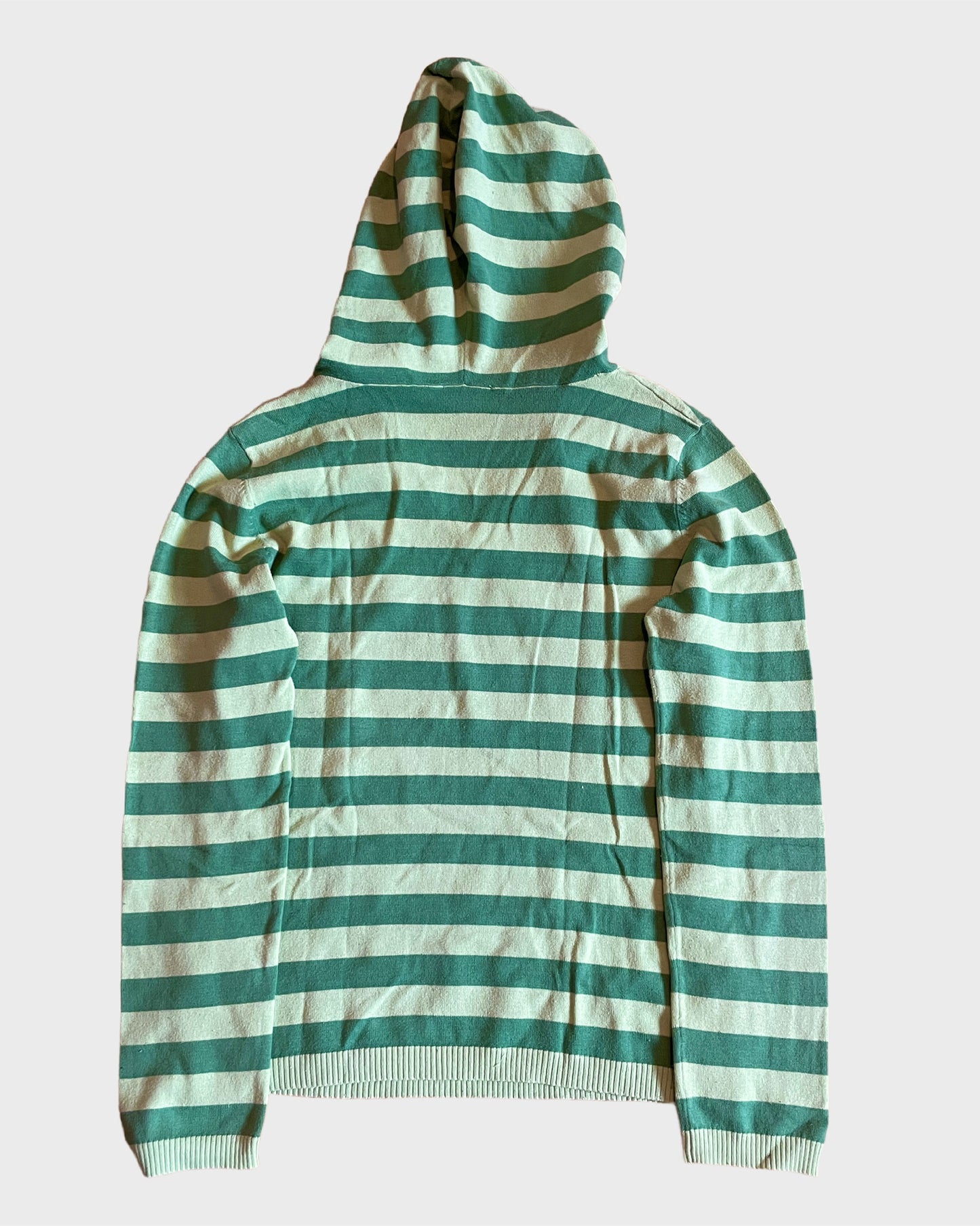 Vintage Striped Knit Hoodie