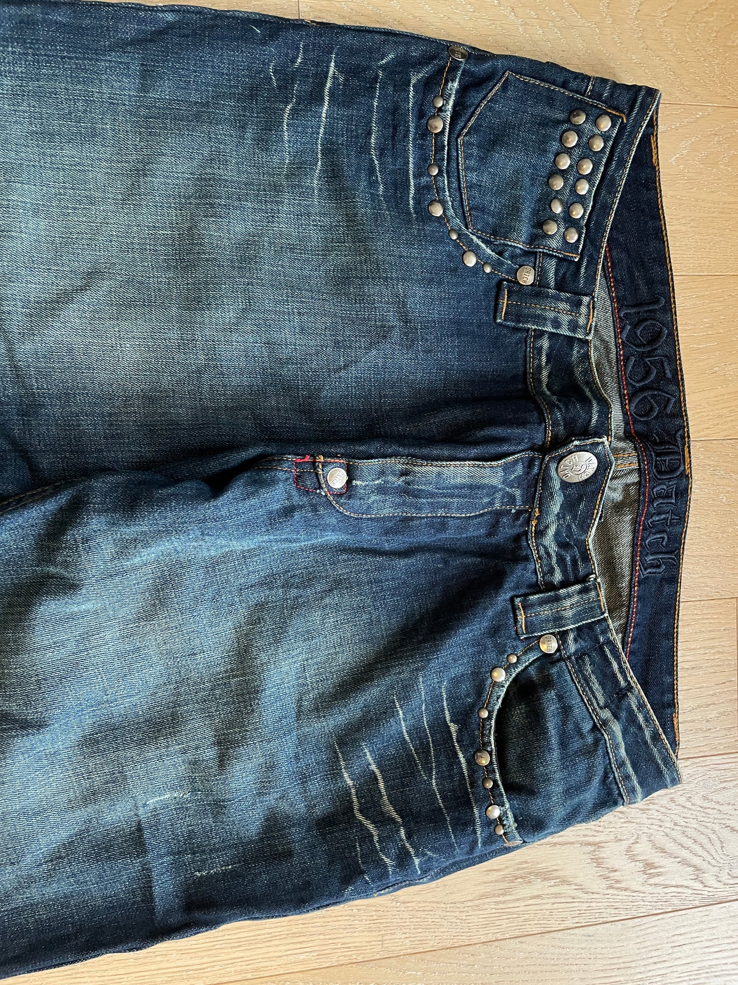 Vintage Studded Denim Jeans