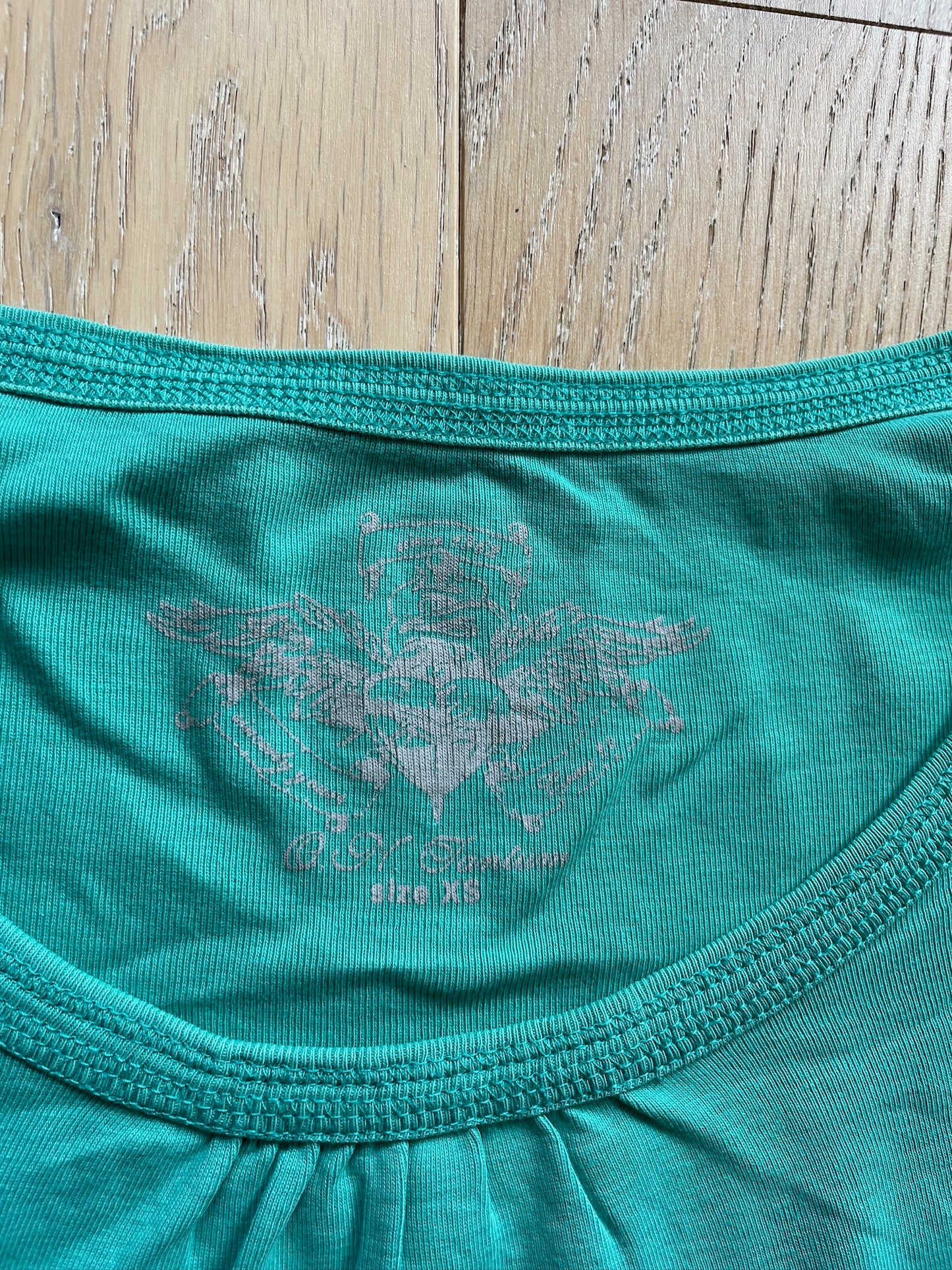 Vintage Teal Ribbed Longsleeve