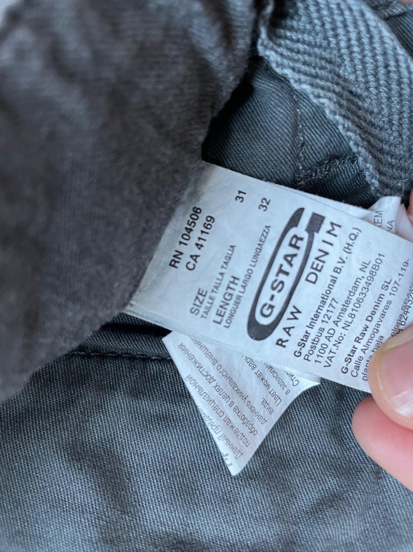 Vintage G-Star RAW Checkered Cargo Pants