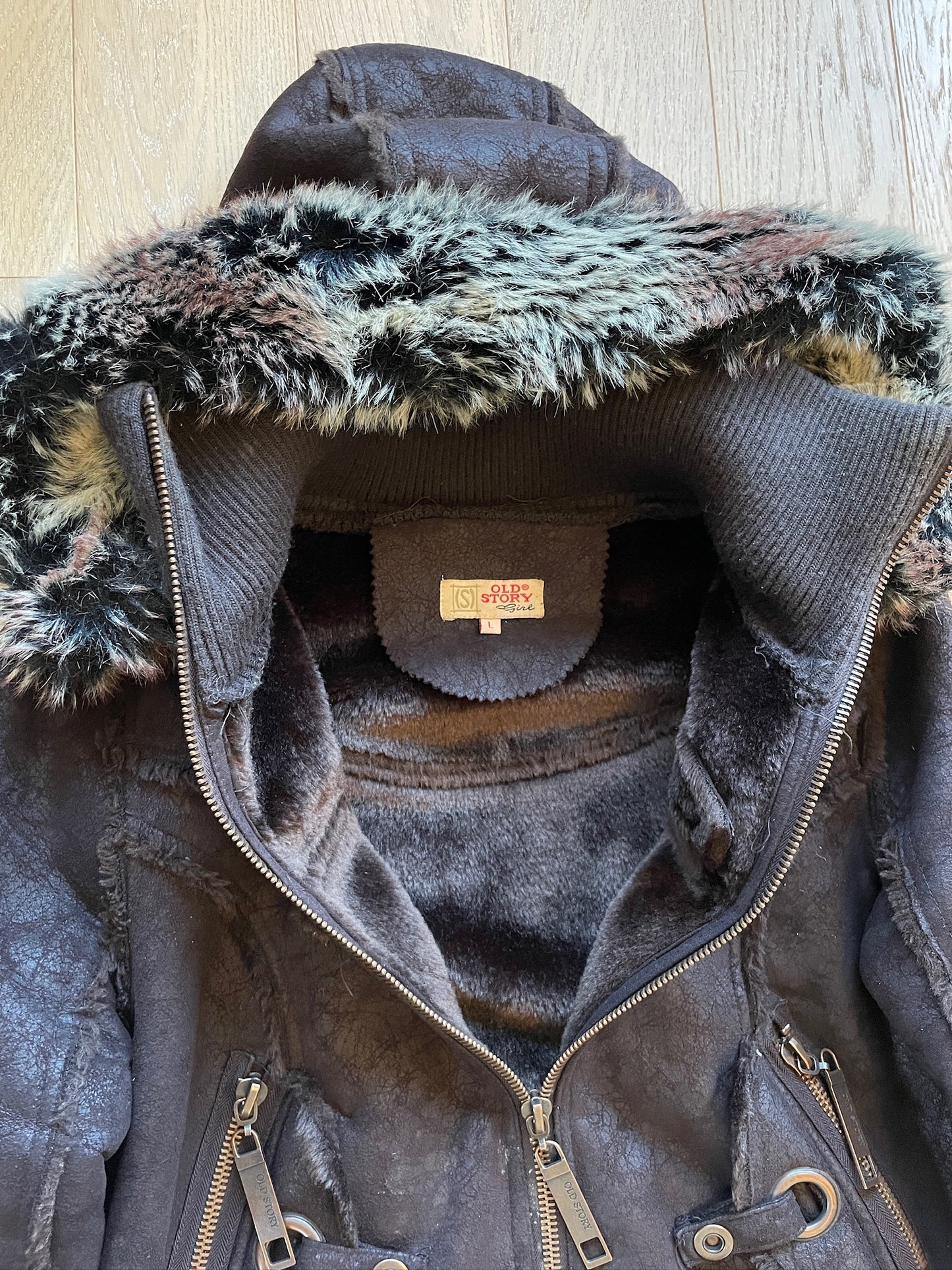 Vintage Suede Fur Jacket