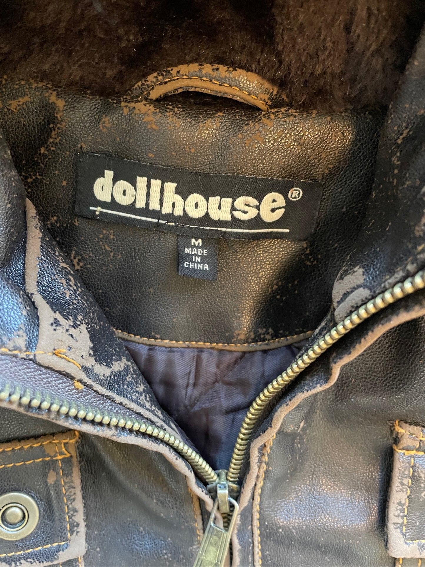 Vintage Fur Leather Jacket