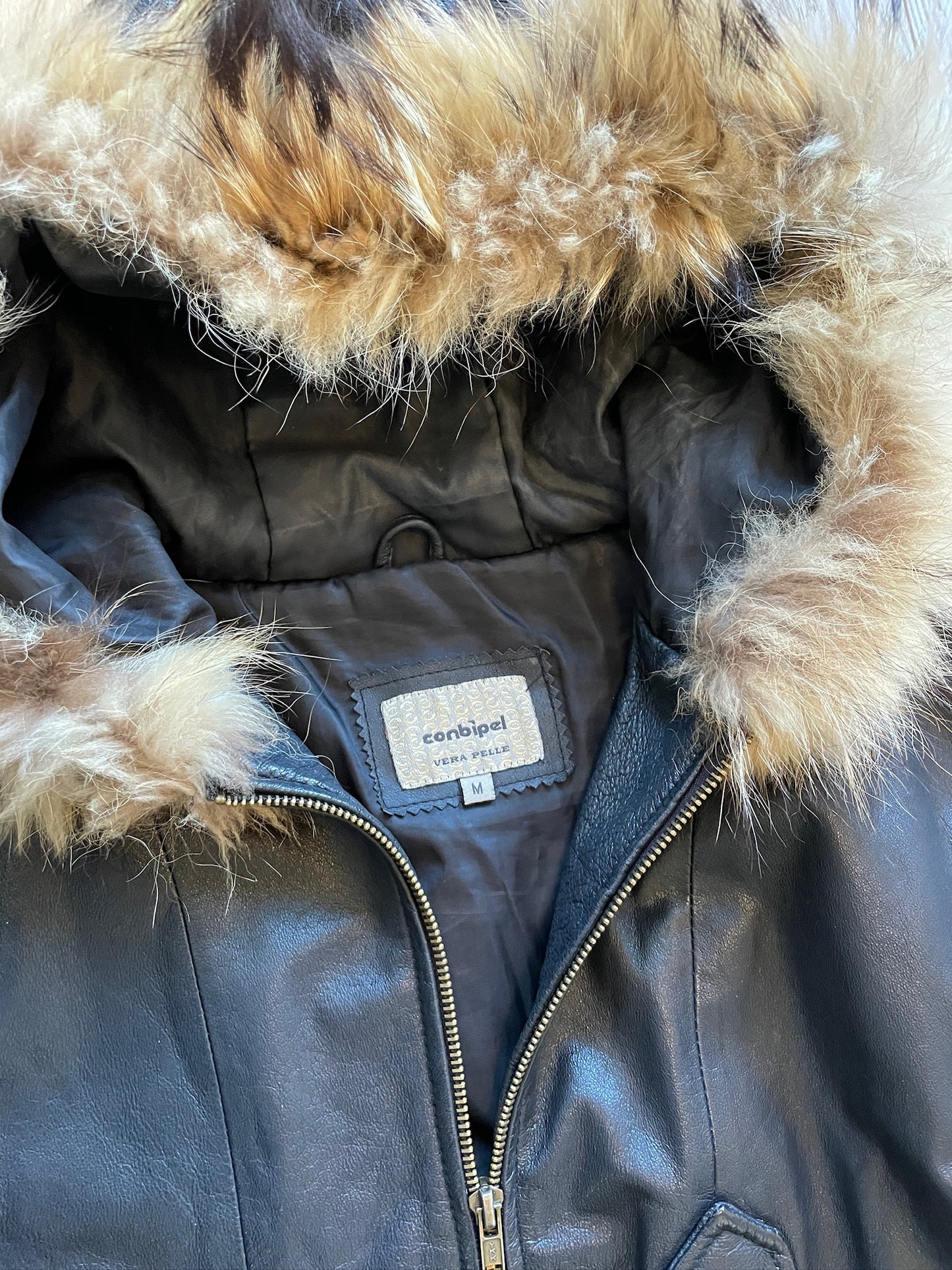 Vintage Fur Leather Jacket
