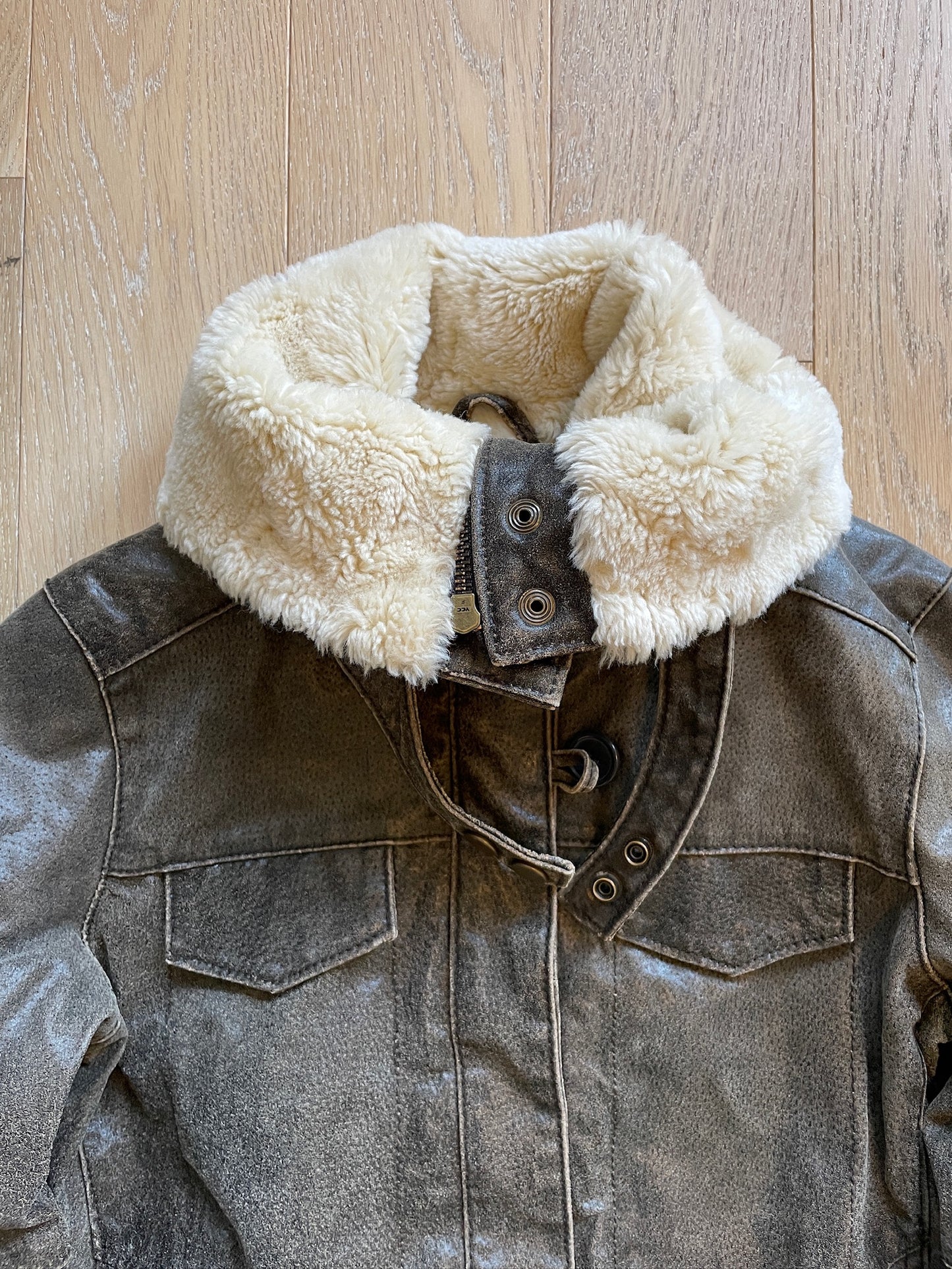 Vintage Military Fur Jacket