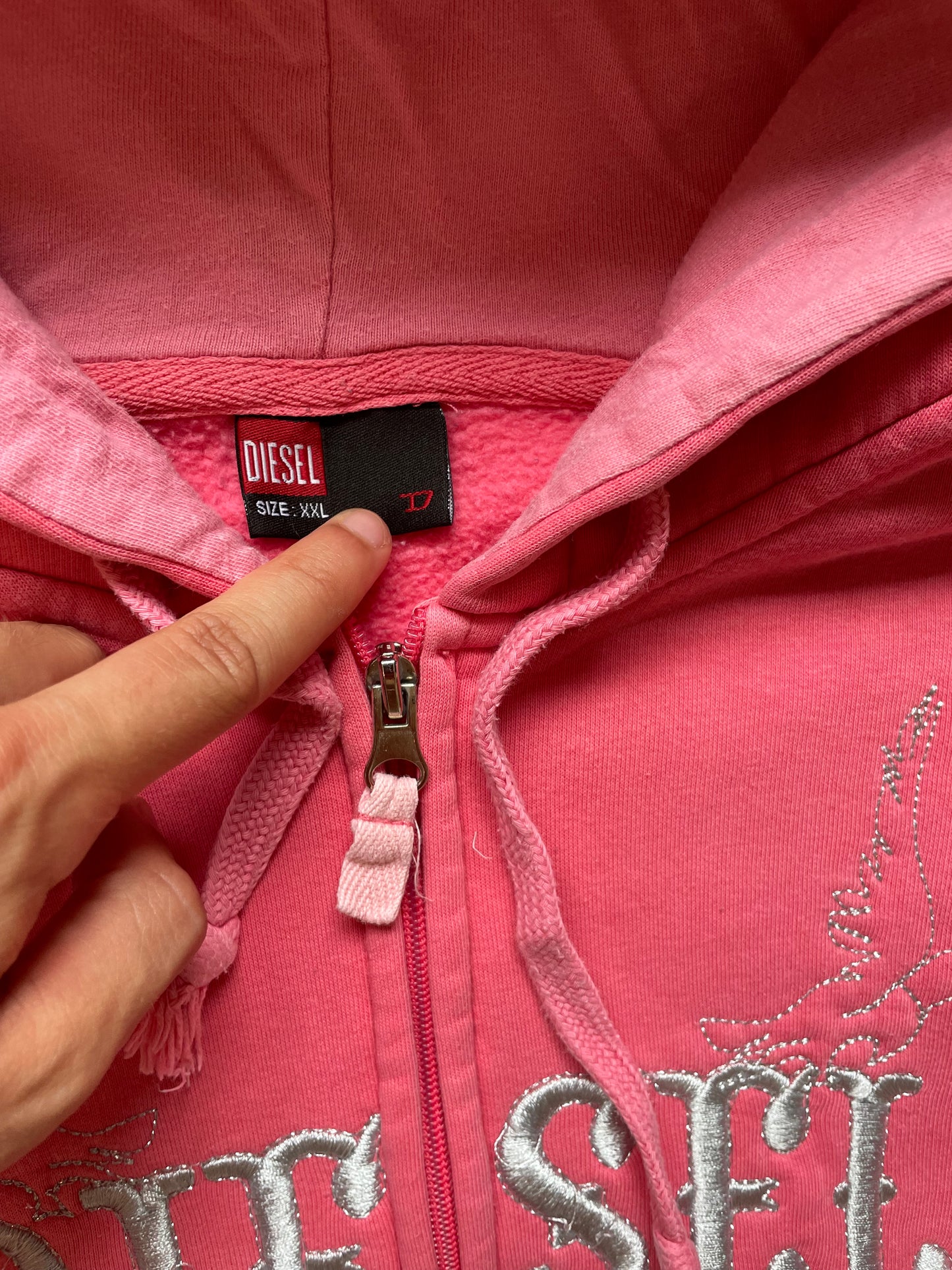 Vintage Diesel Zip Hoodie y2k