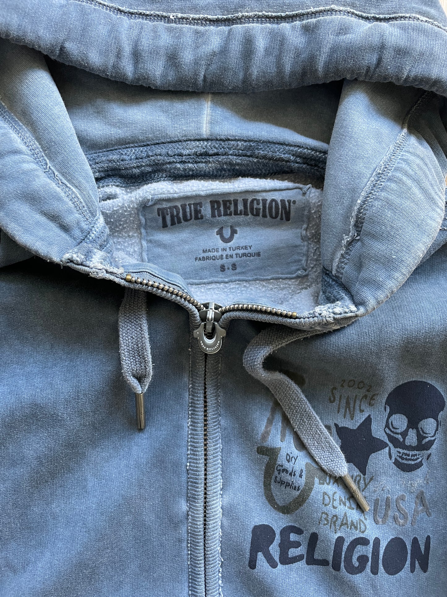 Vintage True Religion Zip Hoodie