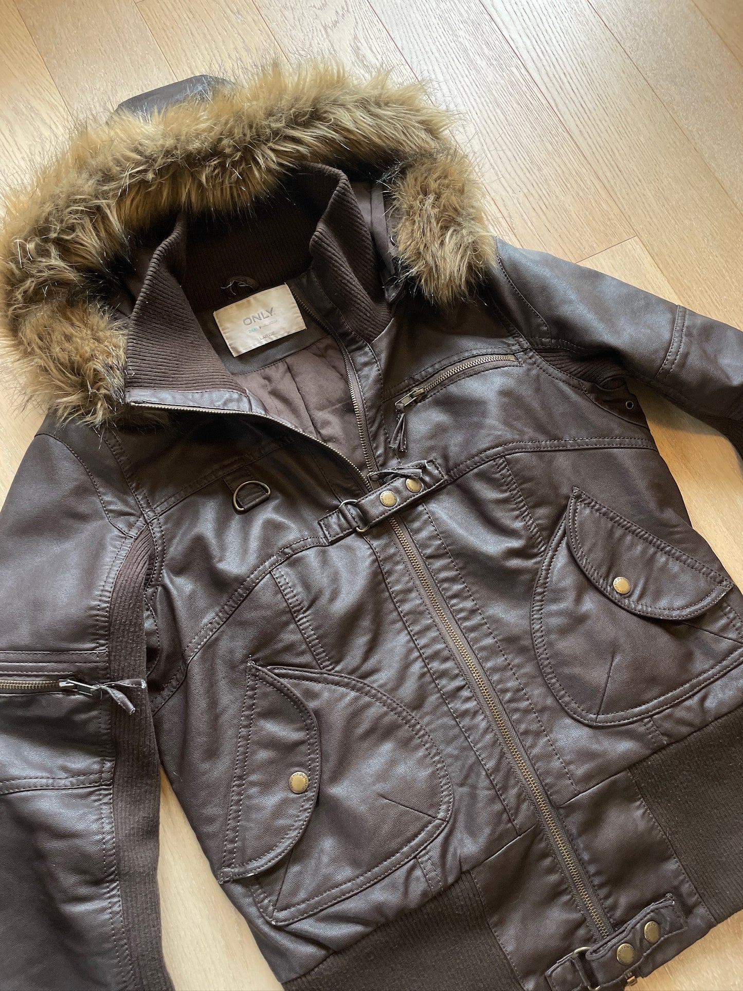 Vintage Fur Leather Jacket