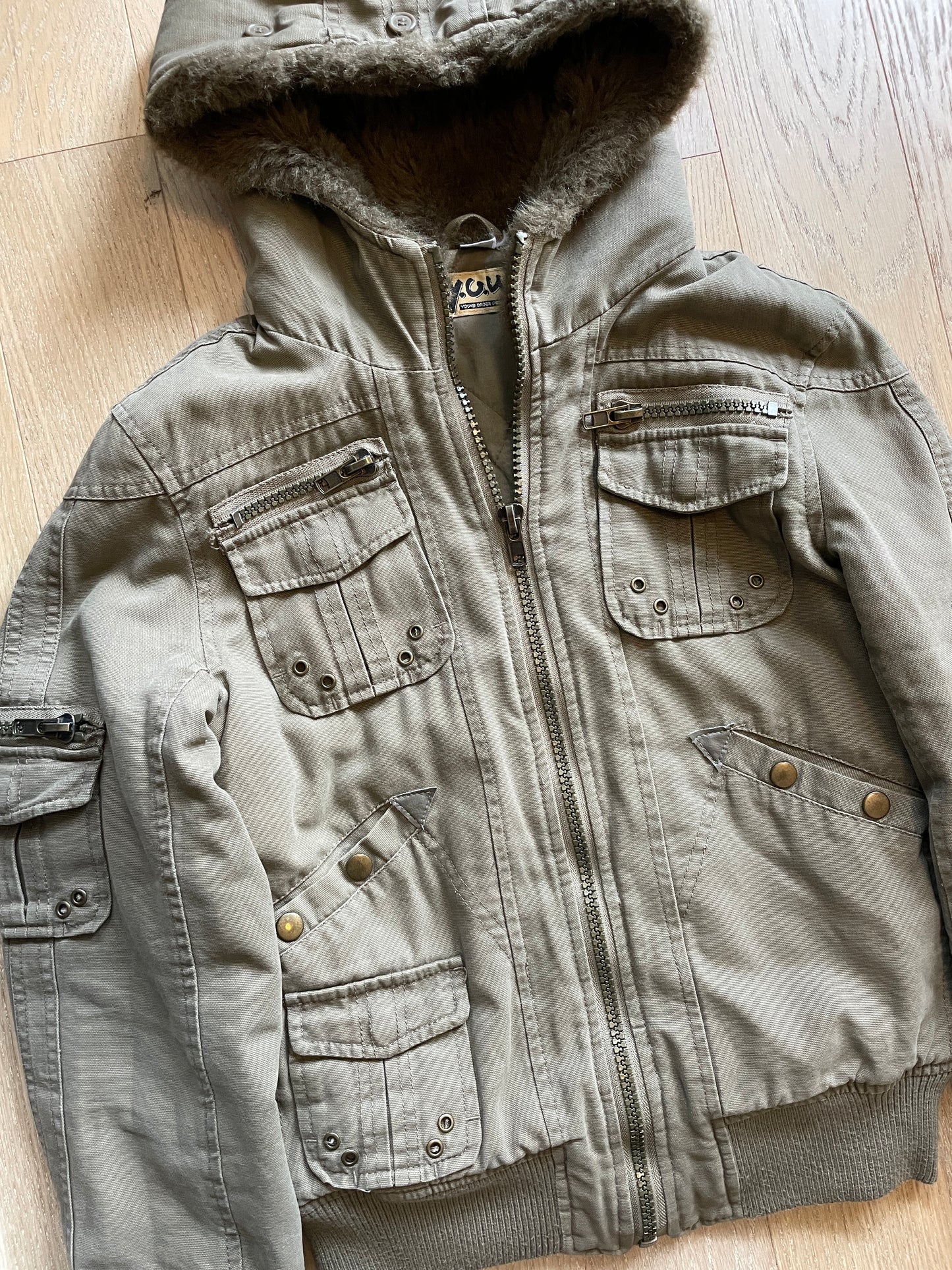 Vintage Military Fur Jacket