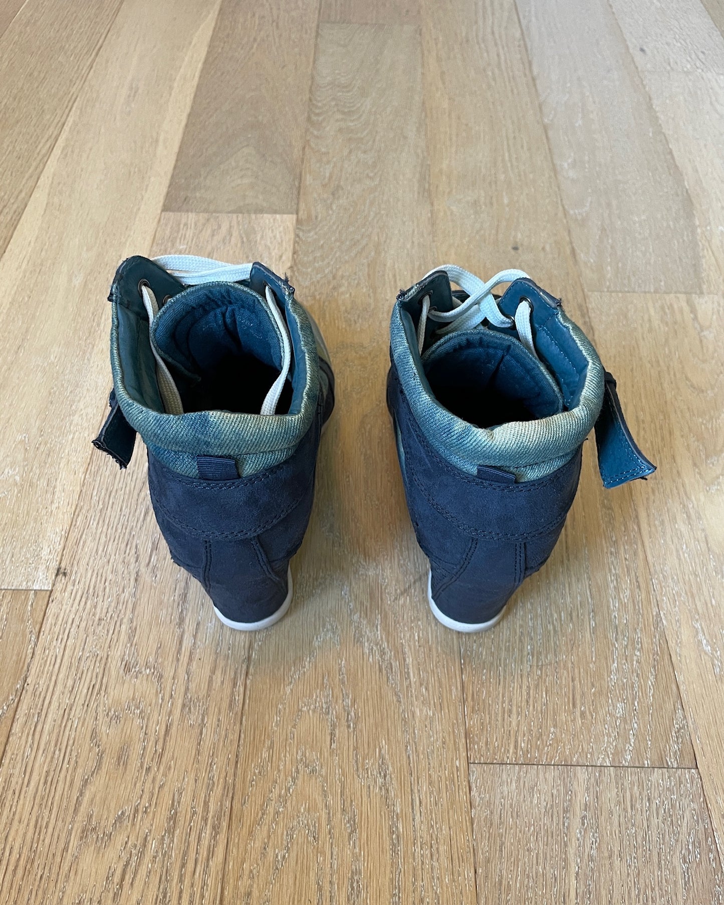 Vintage Denim Wedge Sneaker